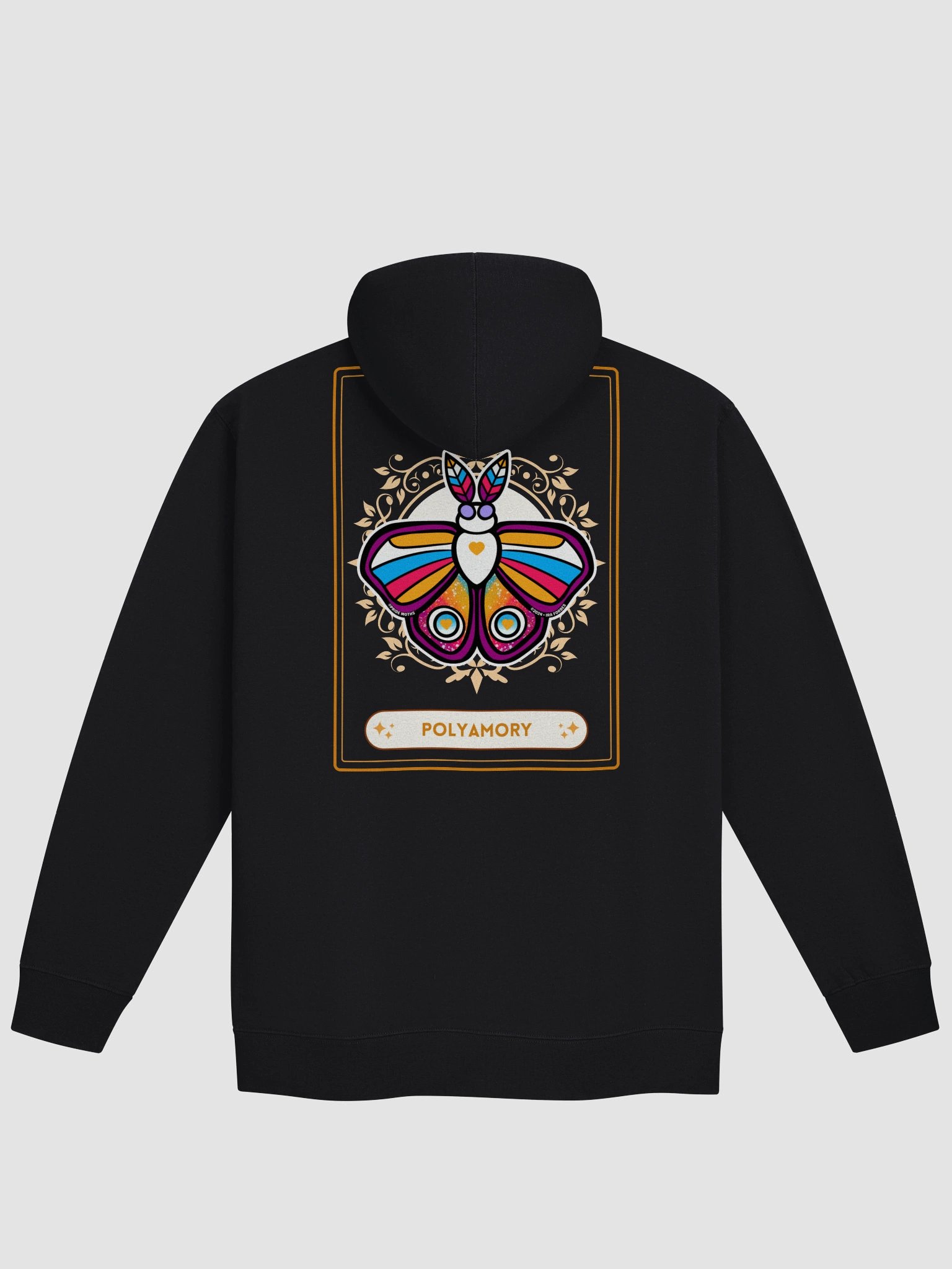 № 11 | POLYAMORY PRIDE MOTH | TAROT CARD STYLE | ZIP-UP HOODIE product image (1)