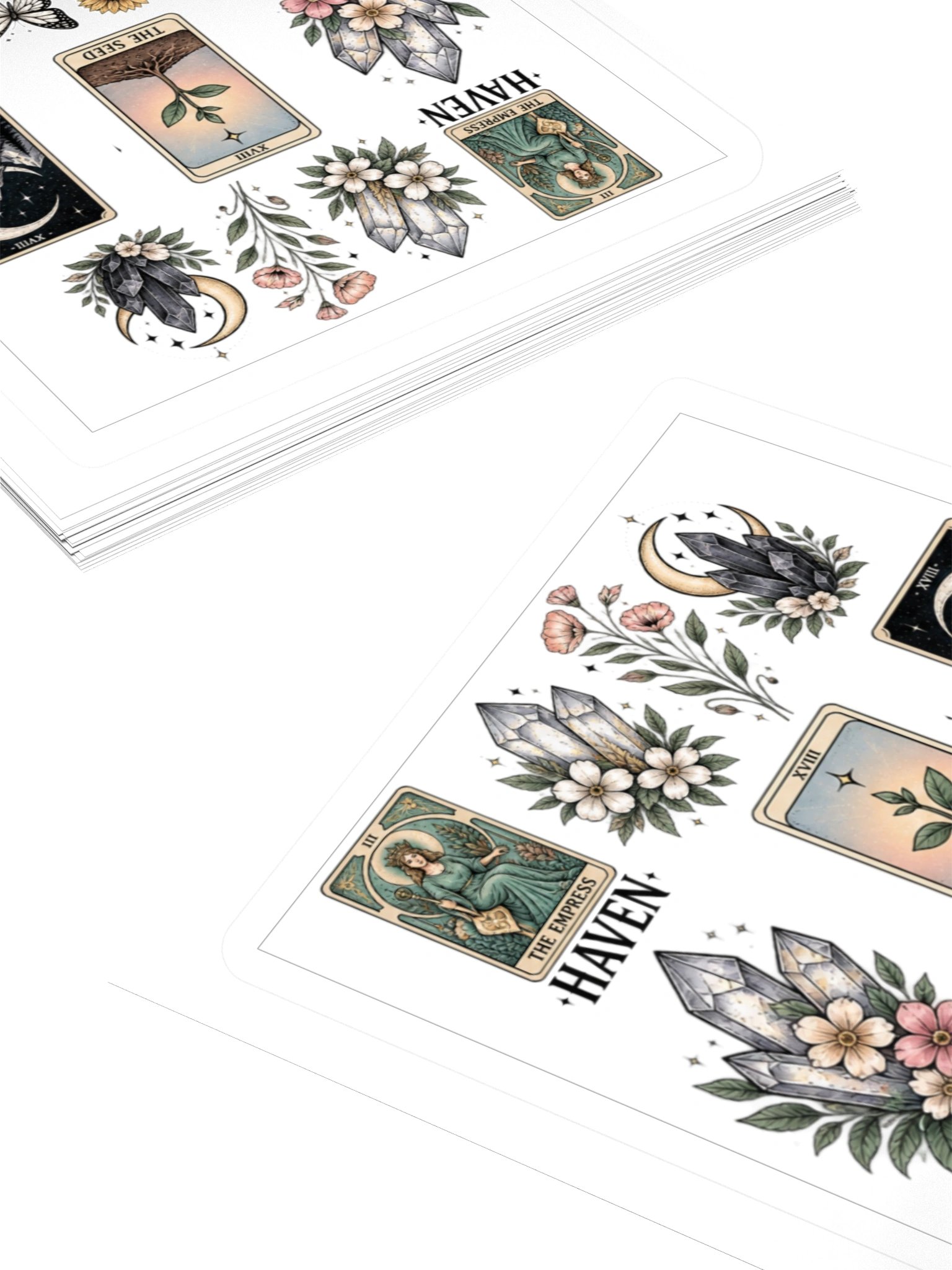 Haven Mystic Garden Sticker Sheet | Tarot, Crystals & Botanicals product image (7)