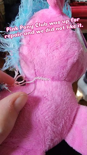 I try to do the cleanest, neatest stitches I can every time I repair something for her.

/|\