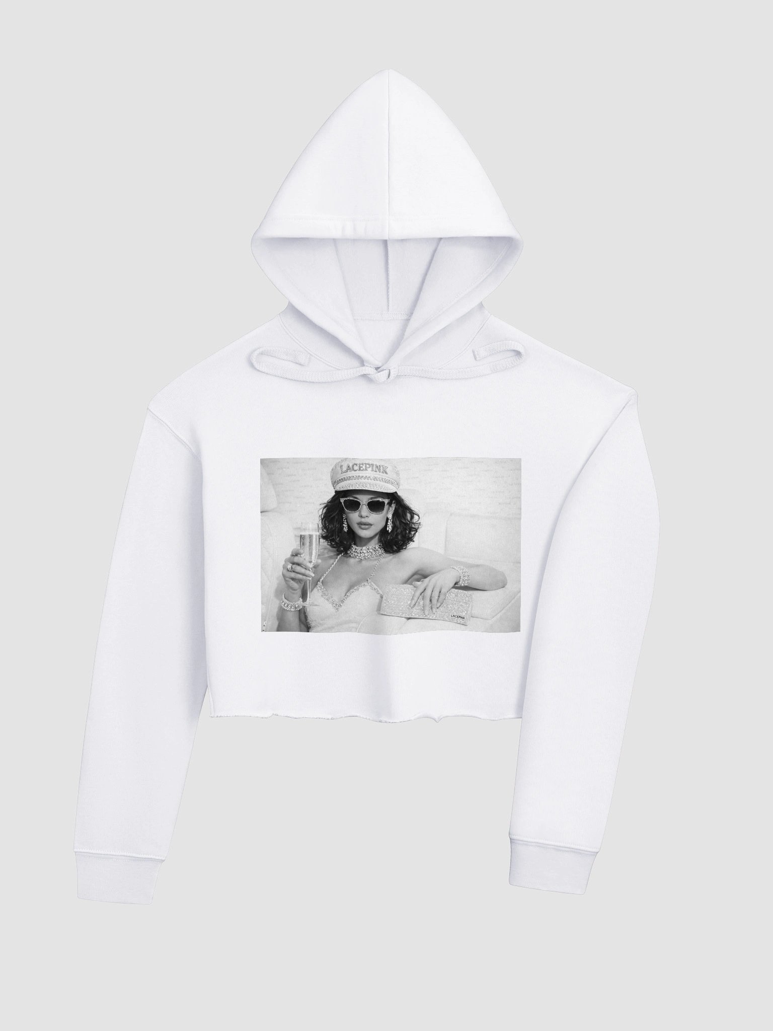 Lacepink Essential Dewdrop Fleece Crop Hoodie product image (28)