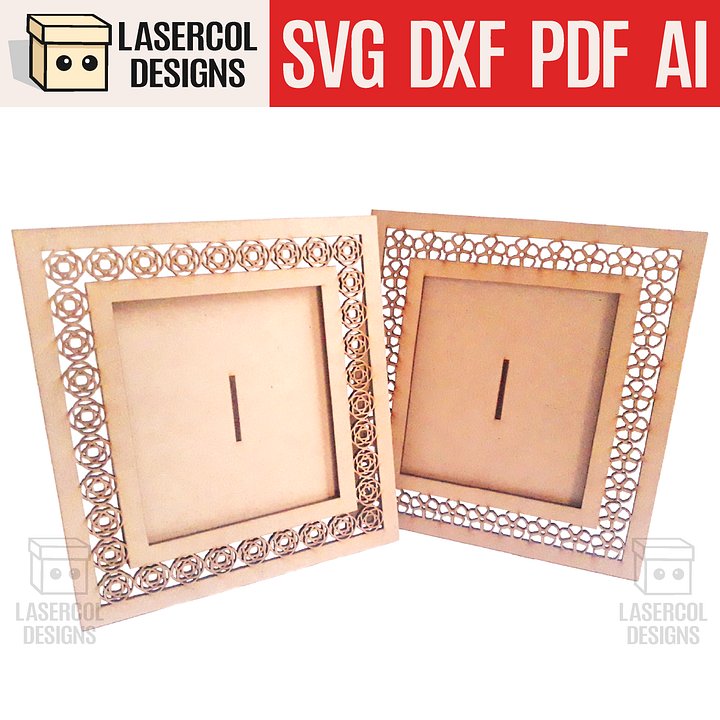 Photo frame (Two Styles) Set 3 - Laser Cut Files product image (1)
