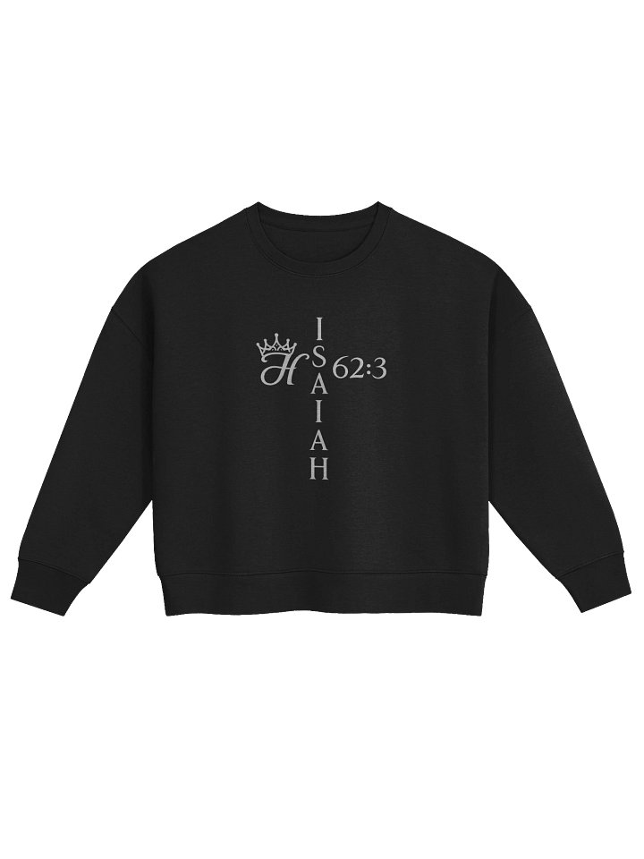 Crown-Her Adorned Sweatshirt — White Mark product image (1)