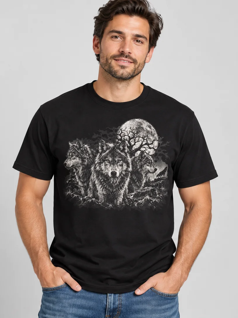 Moonlit Wolf T-shirt product image (1)