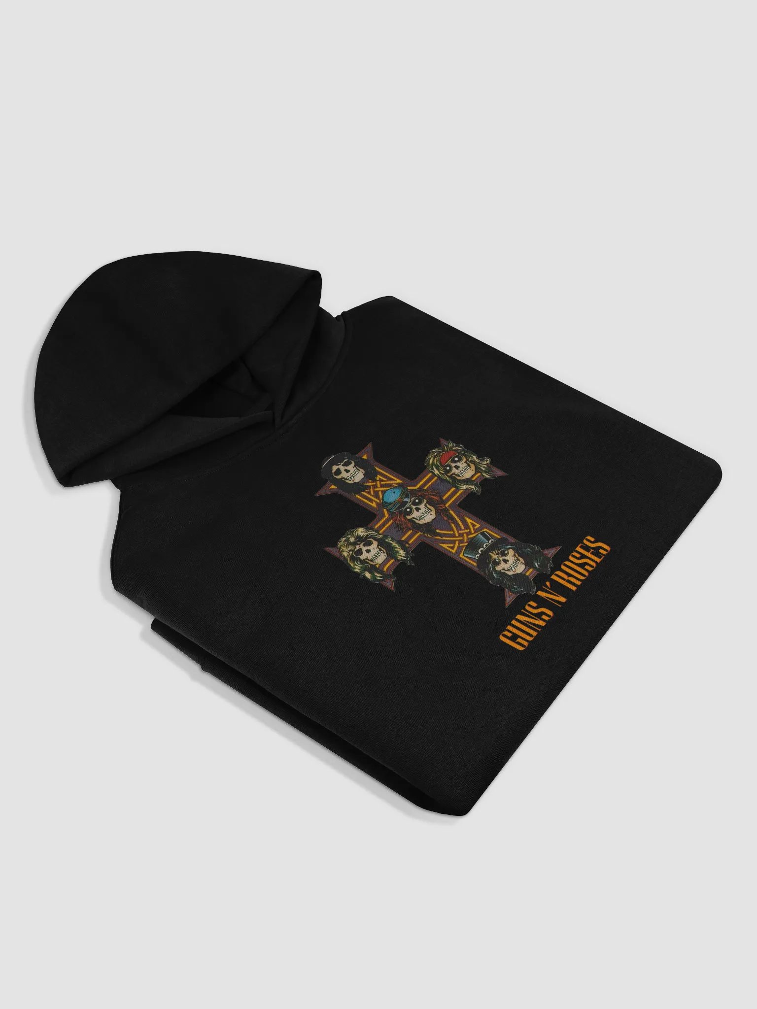 Guns N’ Roses Appetite for Destruction Hoodie | Cross Skull Chest & Sleeve Graphics | Classic Hard Rock Outerwear product image (4)