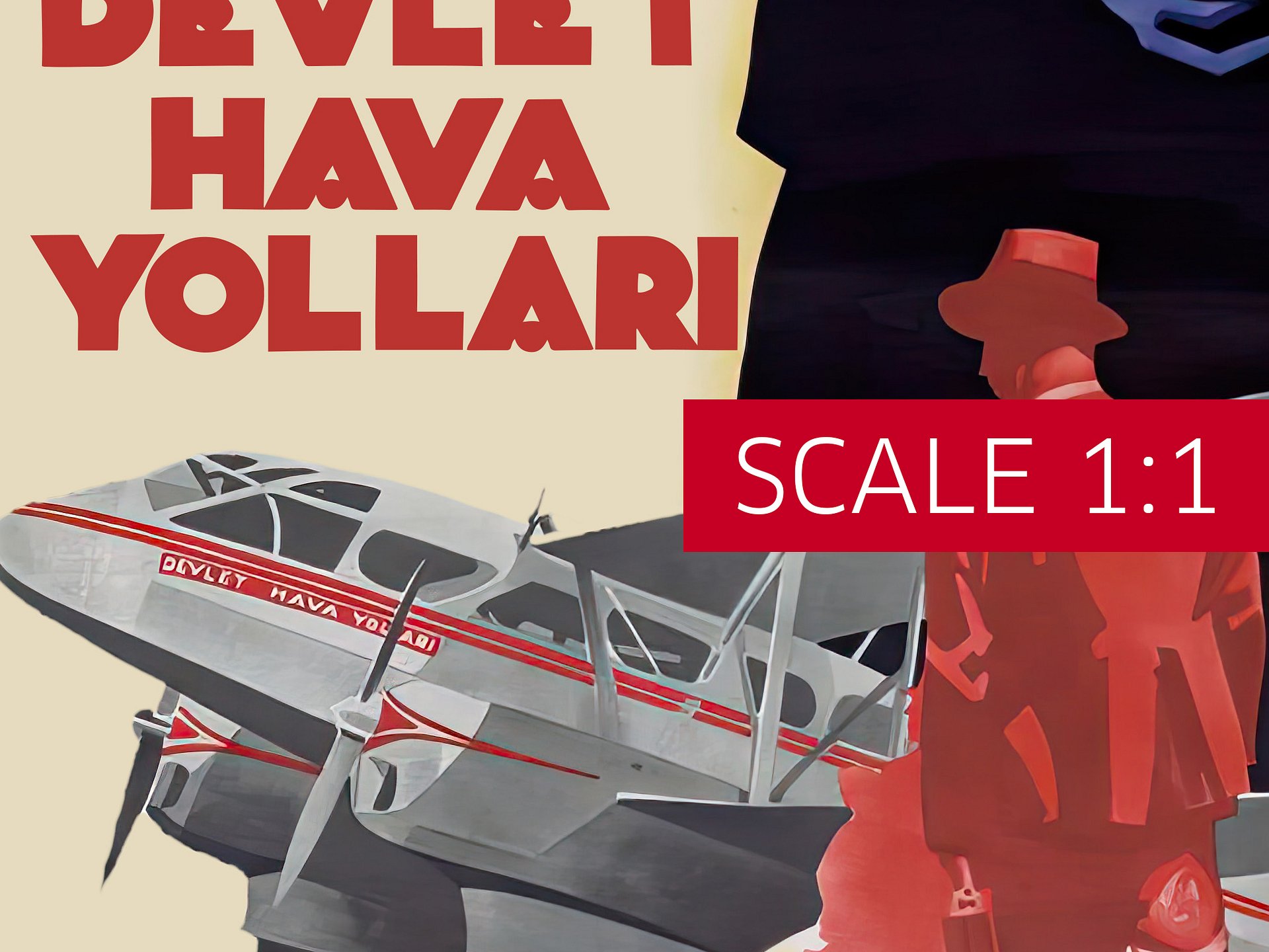 Istanbul, Turkey, 1937 (Devlet Hava Yolları) — retro vintage travel poster product image (5)
