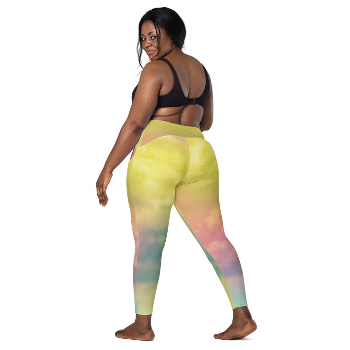 Blur cloud rainbow Design Leggings with Pocket - V12 product image (2)