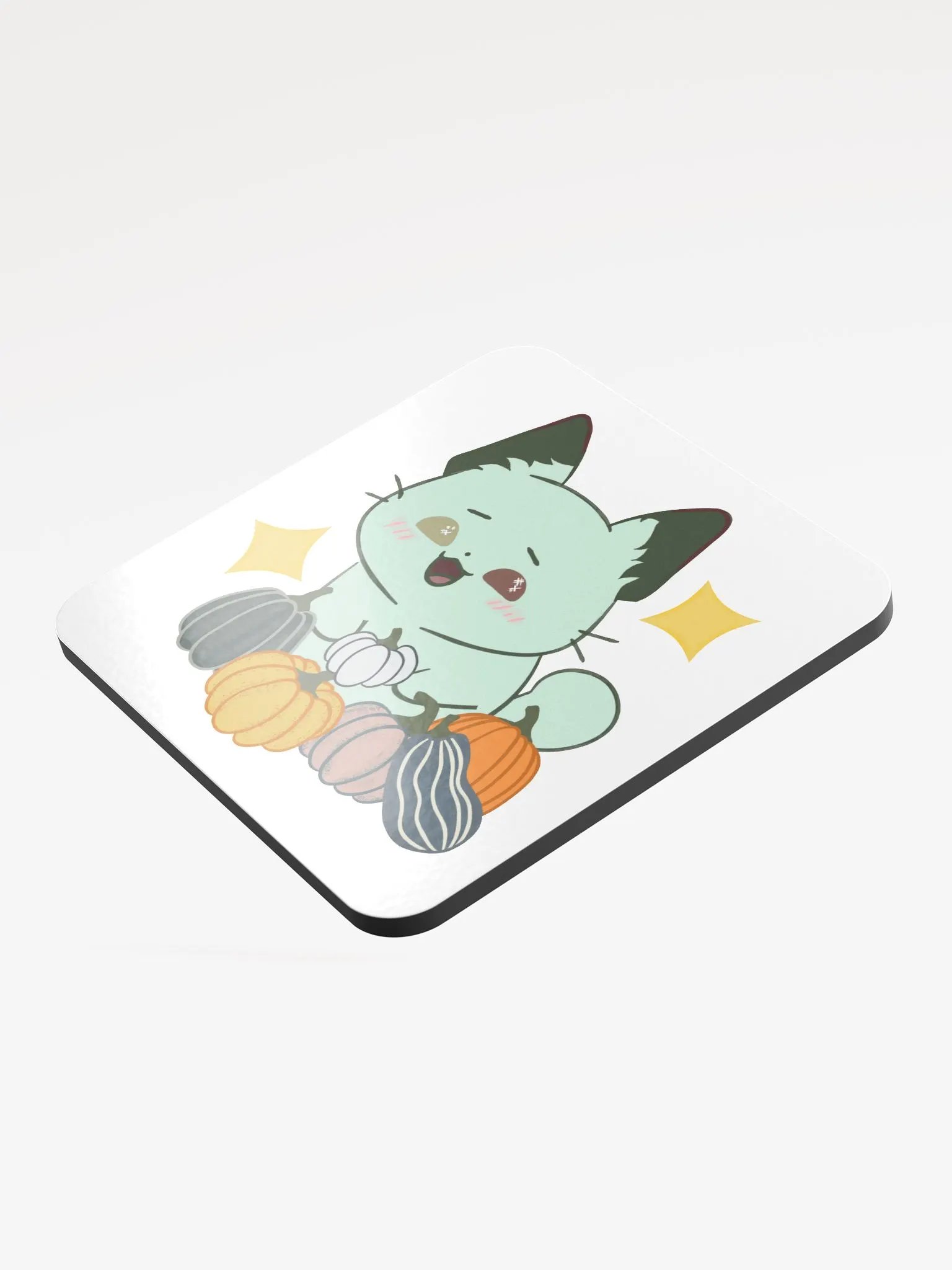 Spoopy Time Pumpkins Glossed Cork Coaster product image (3)