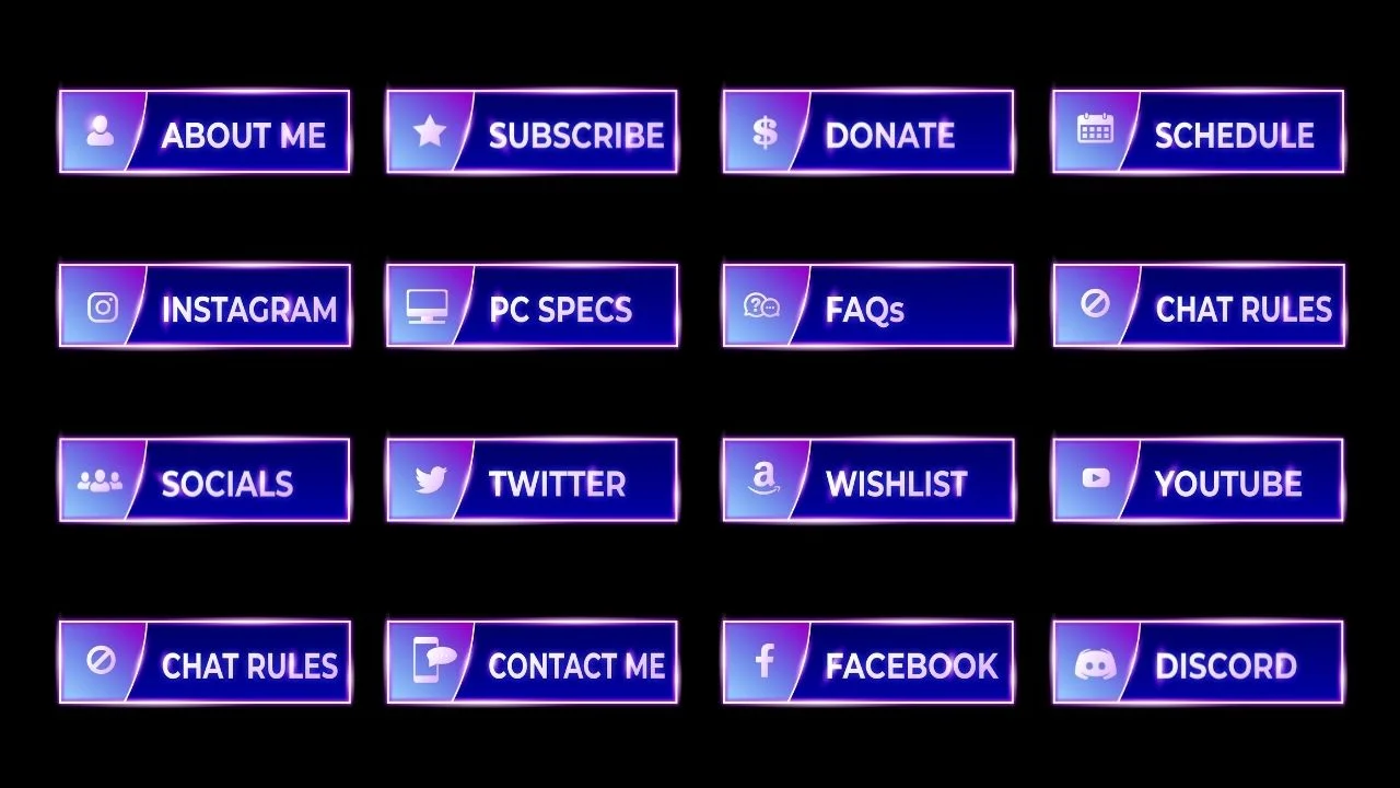 Neon Twitch Panels product image (2)