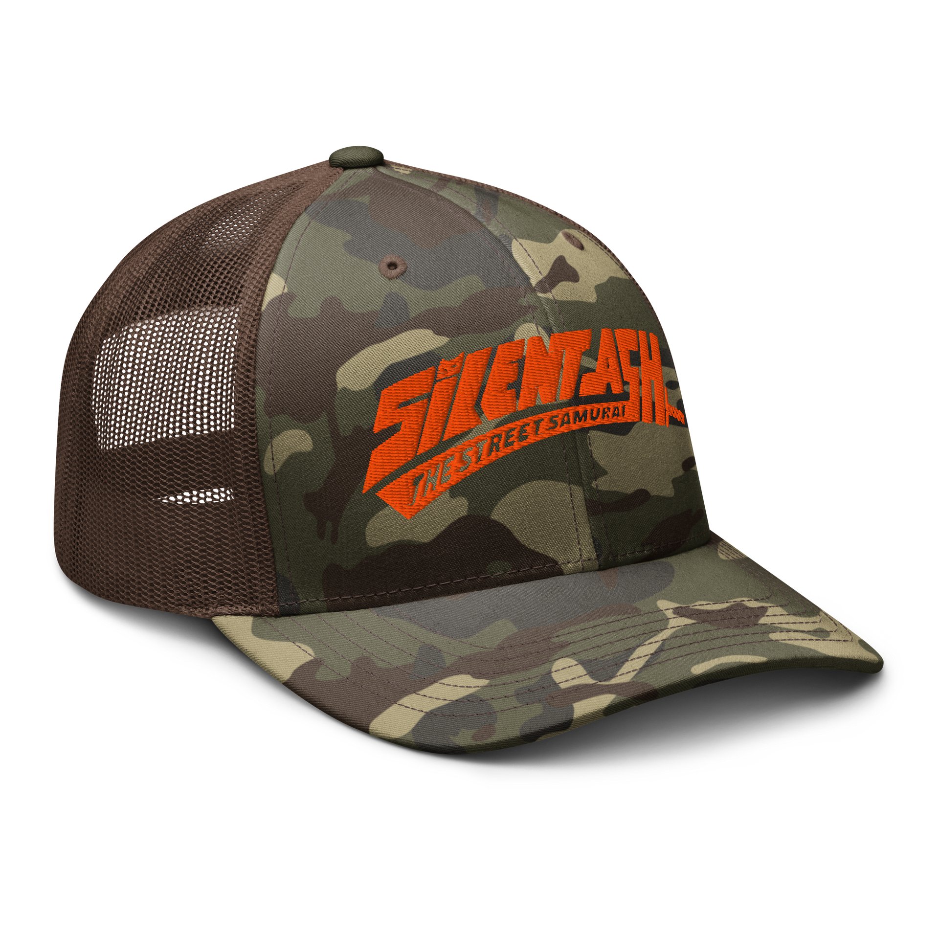 Silent Ash Logo Camo Trucker Hat product image (6)