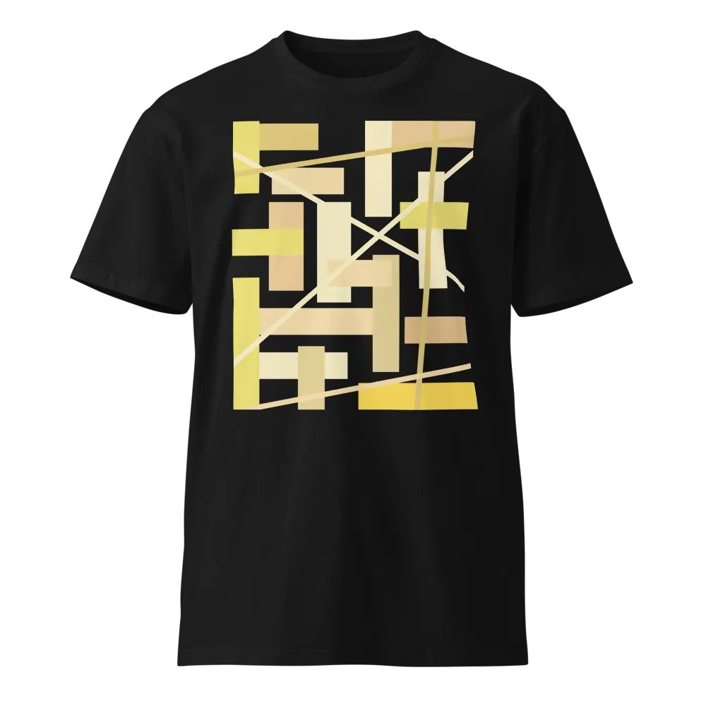 Black Background Golden Geometric Square Rectangle Line Pattern product image (1)