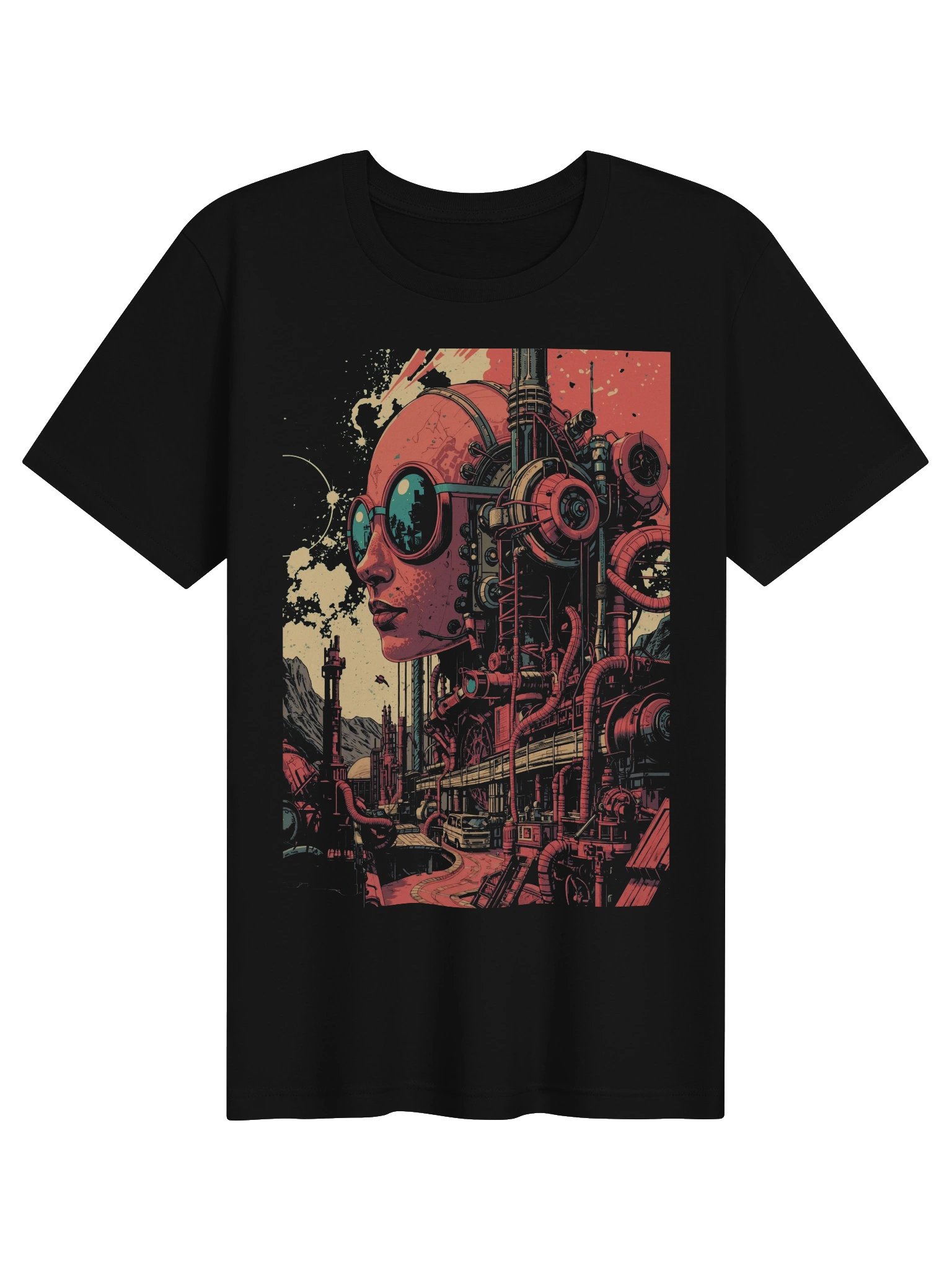 Retro-Futurist Mechanical Giant Lightweight T-Shirt product image (1)