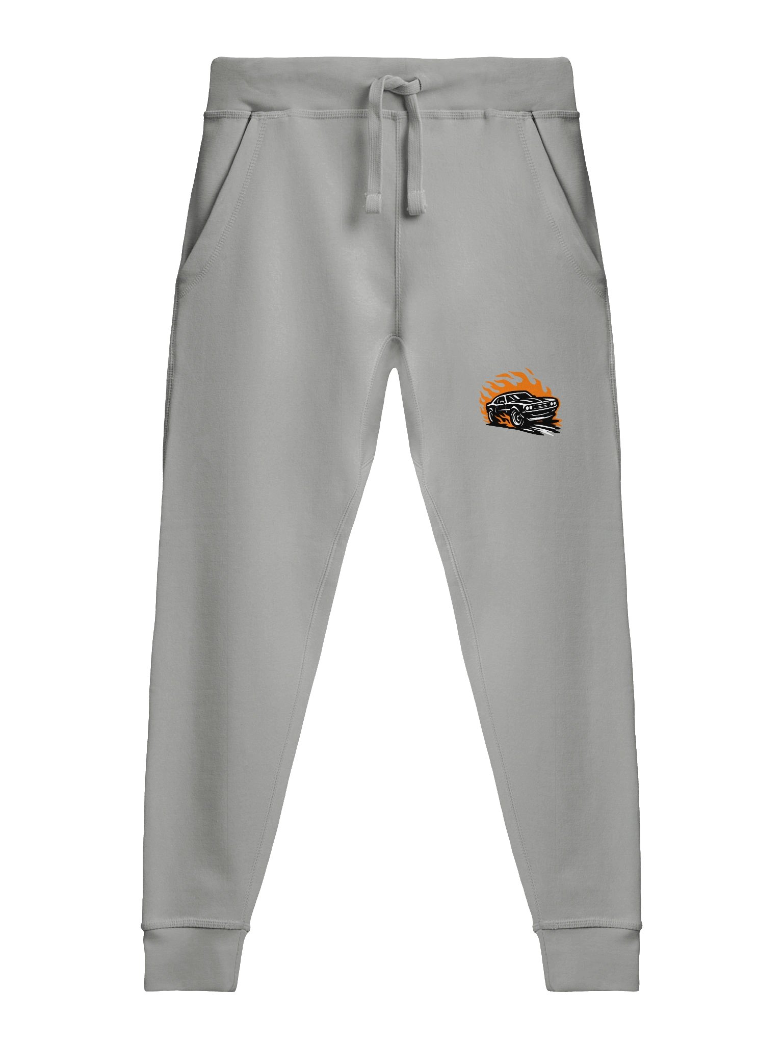 Gray Muscle Car On Fire JS product image (1)