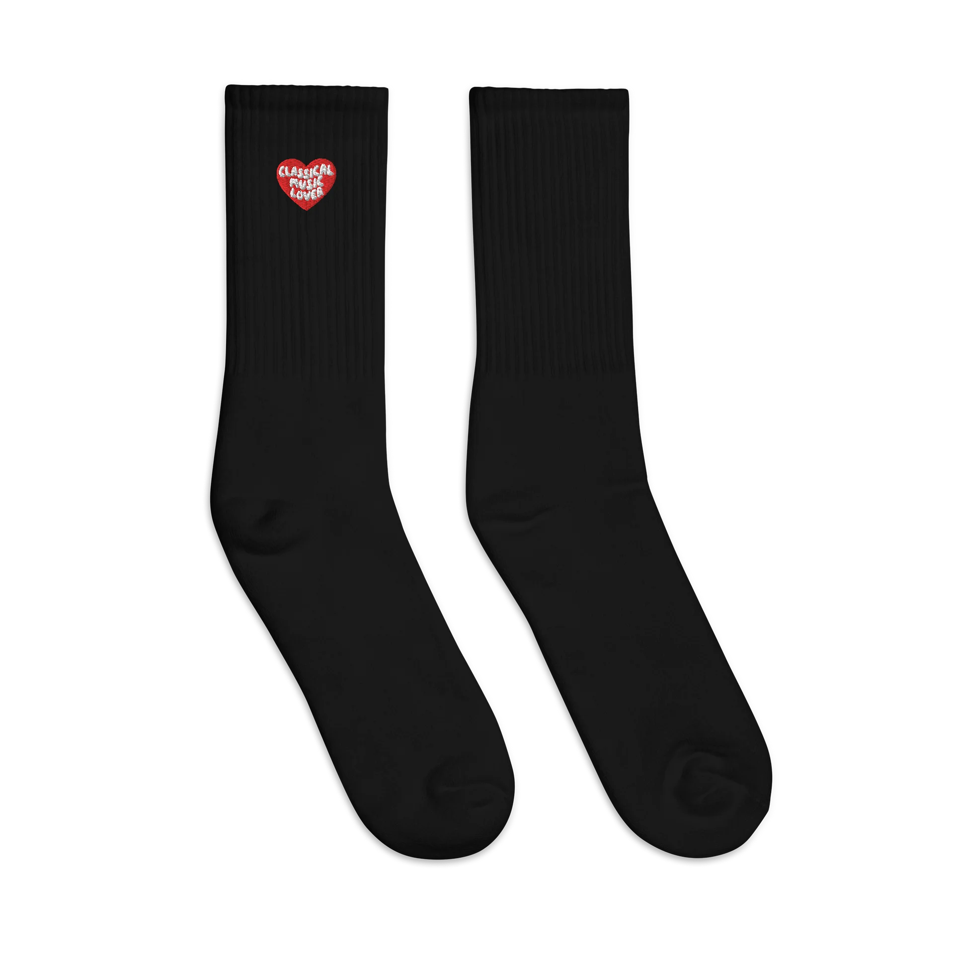 Embroidered Heart Socks – Red product image (3)