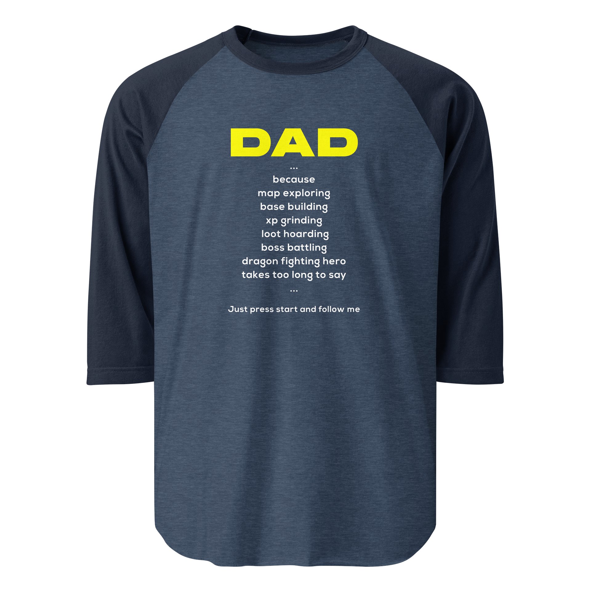 DAD Bold Raglan Tee — The Dad Plays product image (1)