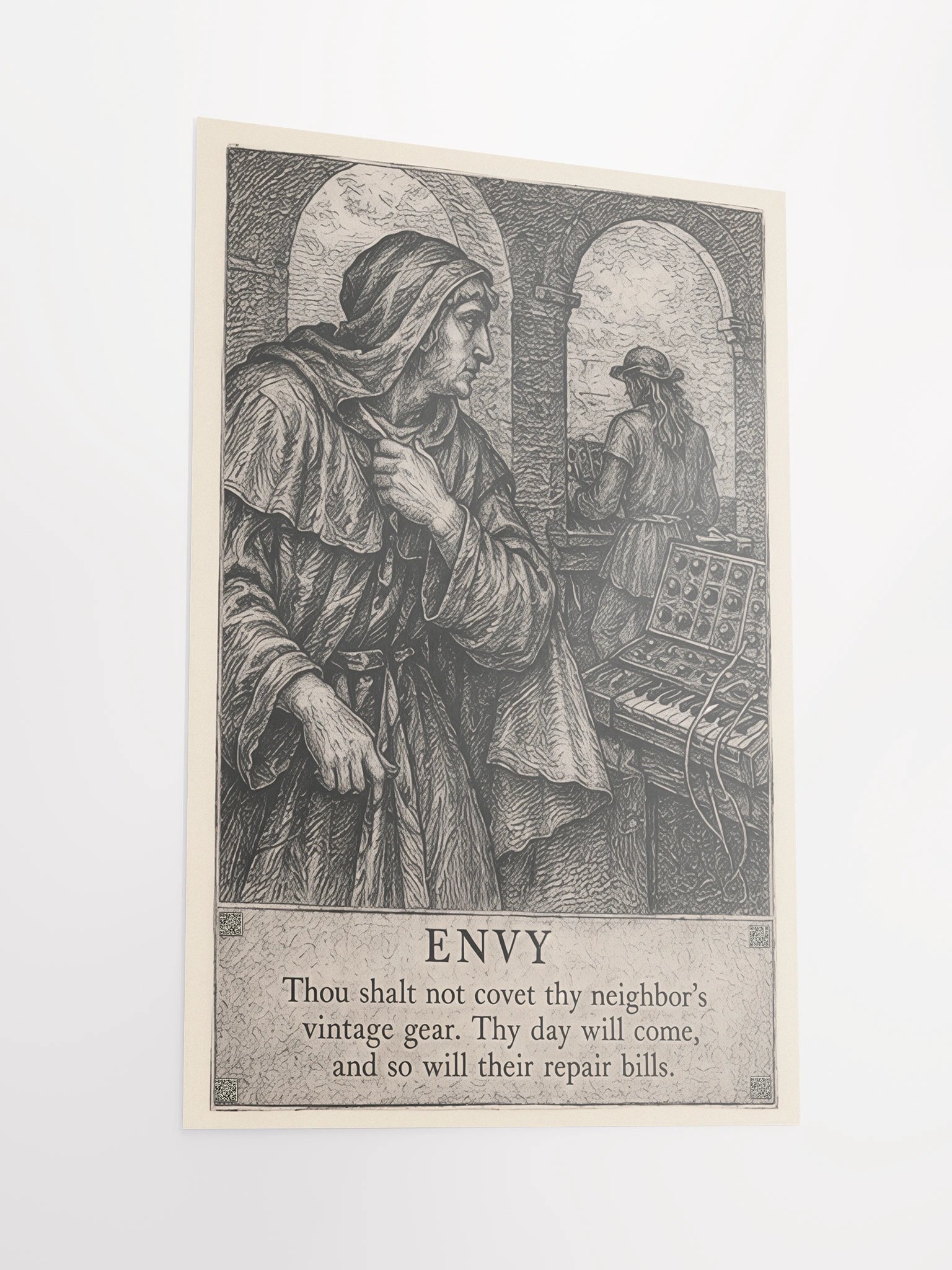 ENVY, from THE SEVEN HERESIES OF SYNTHESIS, by Frank Fonik, Techno EDM Matte Paper Poster product image (1)