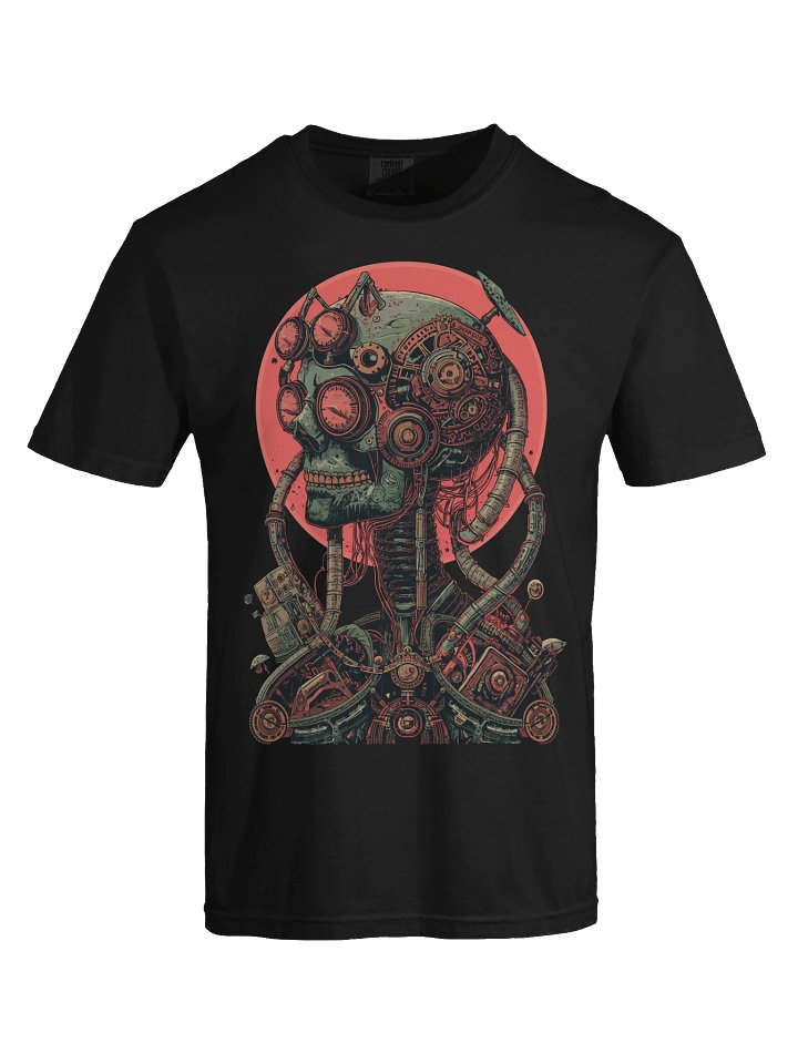 Retro Cyborg Skull Heavyweight T-Shirt product image (2)