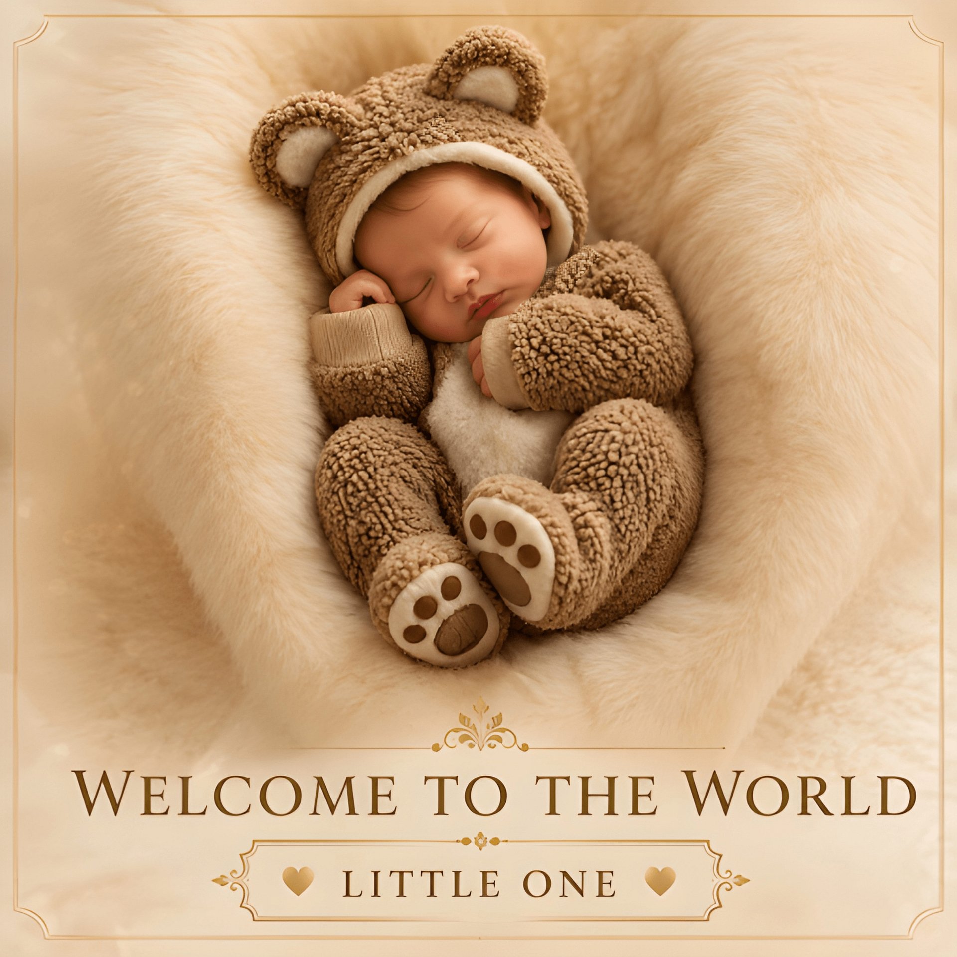 Welcome to the World Little One Teddy Bear Baby Wall Art Printable Nursery Decor Digital Download product image (2)