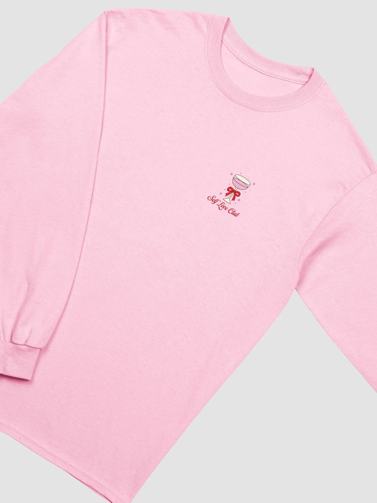 self love club printed long sleeve [red lettering] product image (3)