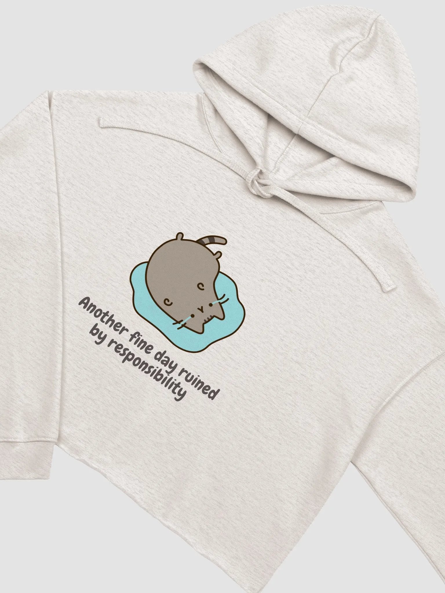 Meme Cat Crying Over Responsibility Crop Hoodie product image (13)