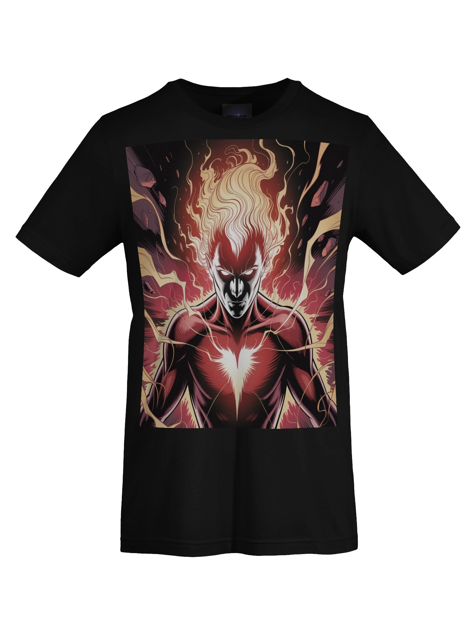 Dark Phoenix Flame Rebirth Supersoft T-Shirt – Cosmic Wing Eclipse product image (1)