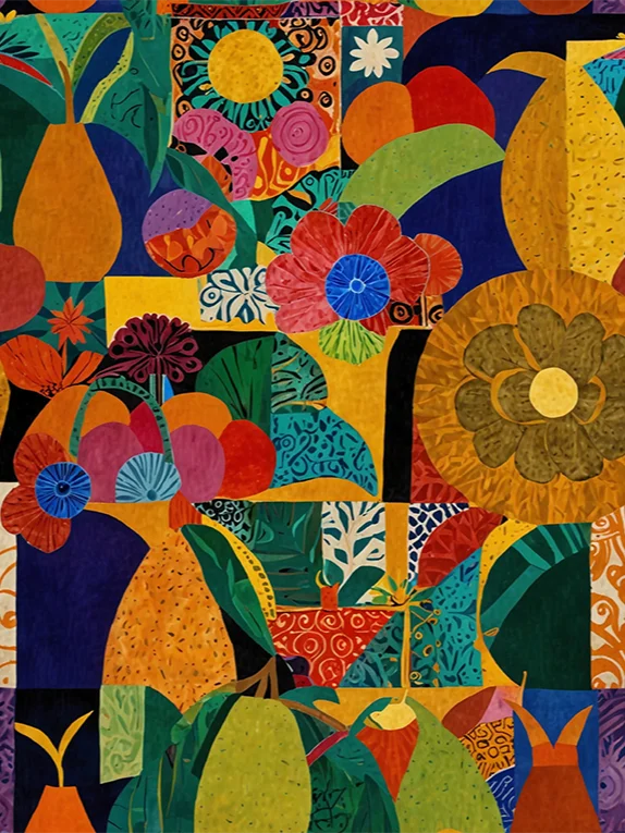 Set of 5 Fantasy Garden Papers No.9087 product image (4)