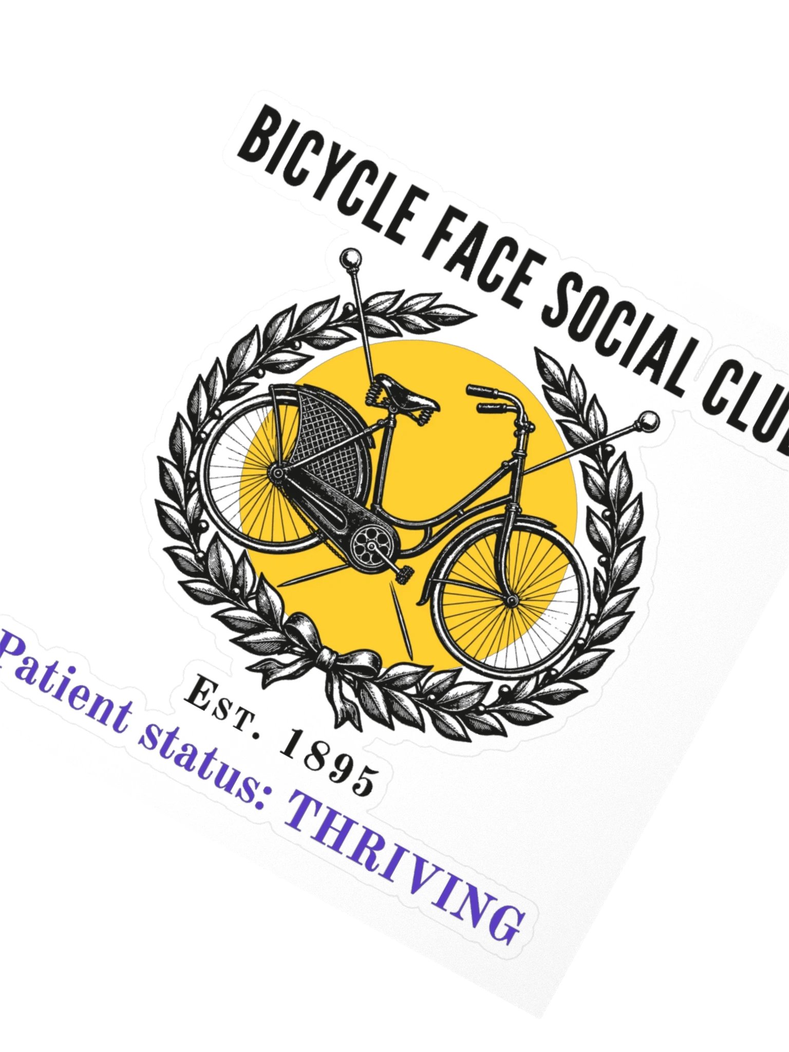 Bicycle Face Social Club Sticker product image (2)