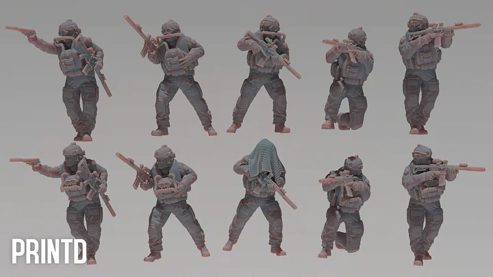 United Navy Seals - Modern Warfare Wargame Hobby Resin Scale Models product image (2)