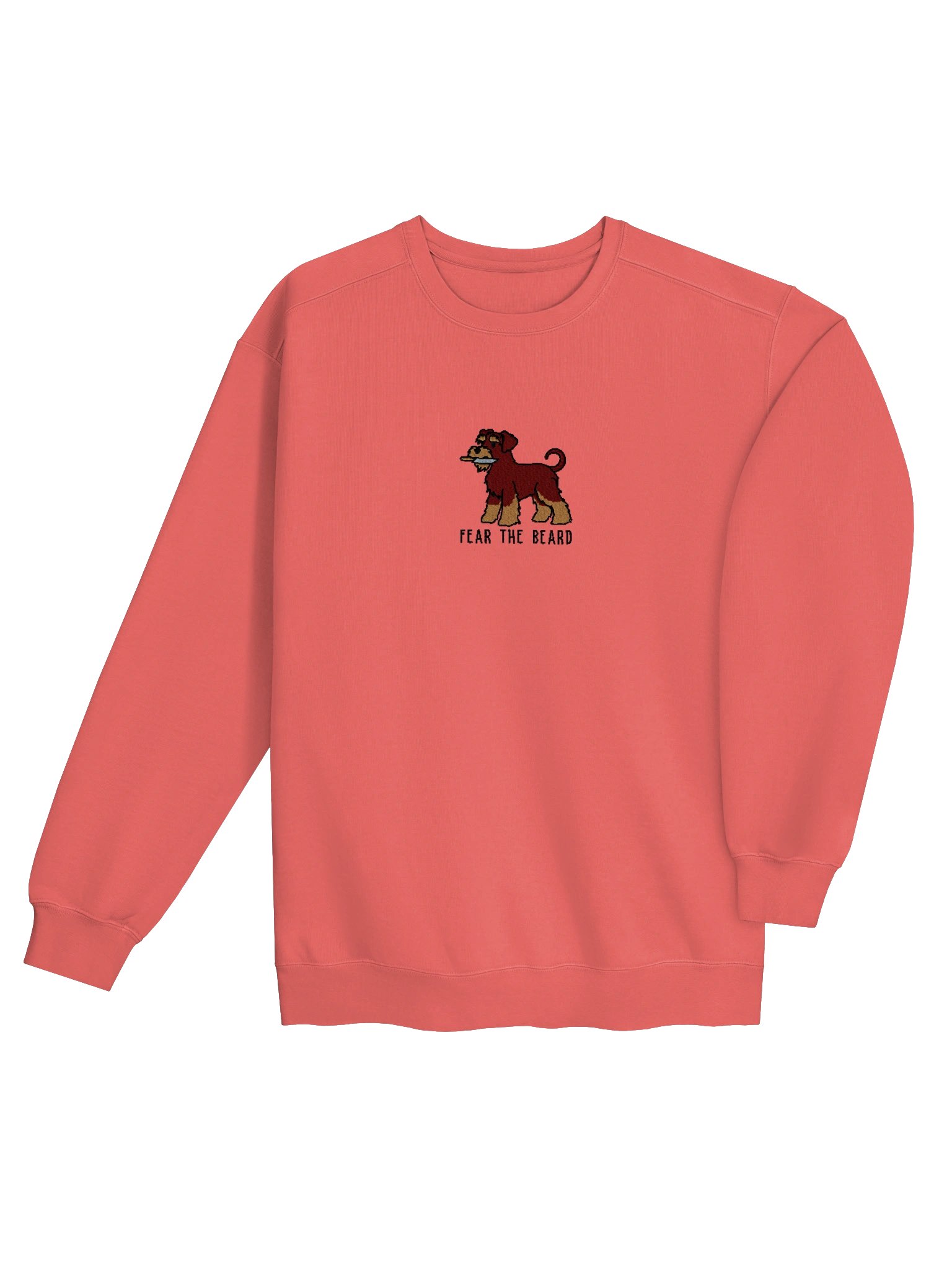 Fear the Beard Funny Chibi-Style Embroidered Premium Sweatshirt for Schnauzer(Liver) Owners product image (20)