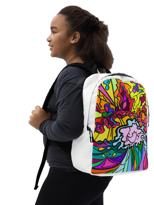 Vibrant Swirls Custom Backpack – Wave at Sunset product image (11)