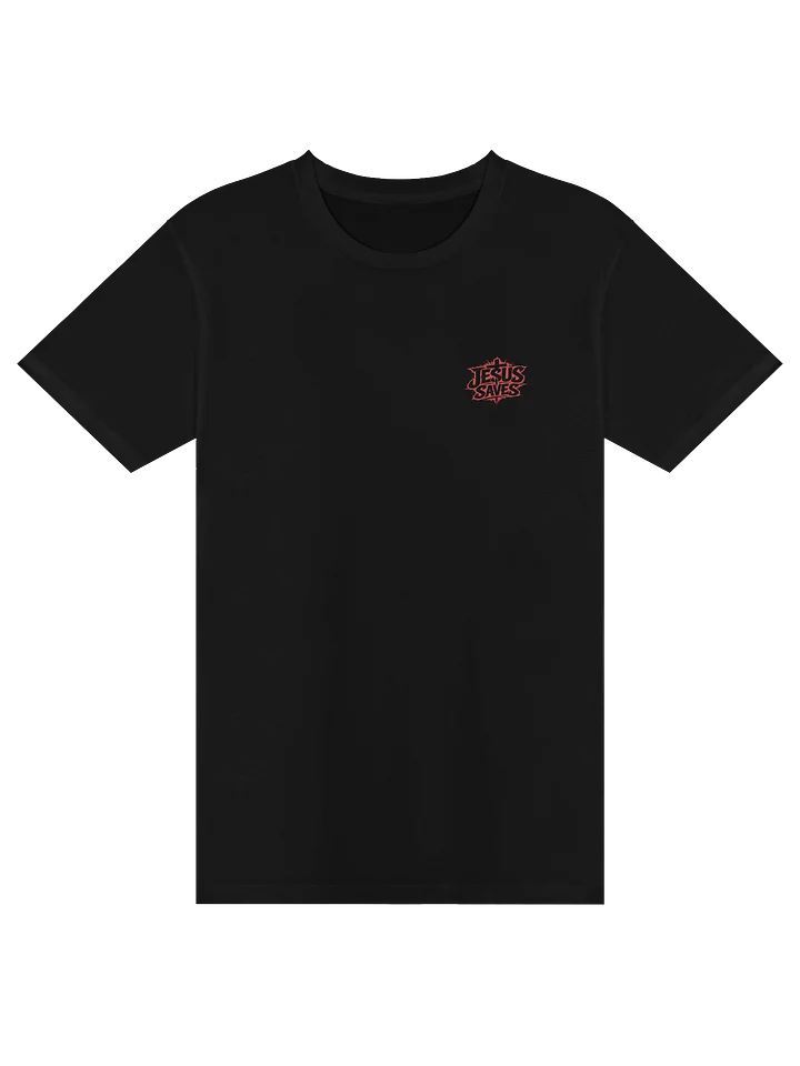 Jesus Saves T-shirt (red text - back) product image (2)