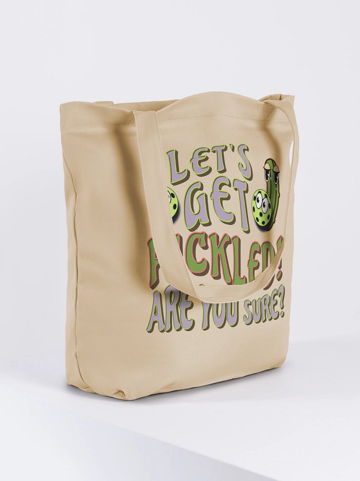 Lets Get Pickled Are You Sure Pickleball Eco-Friendly Tote Bag product image (4)