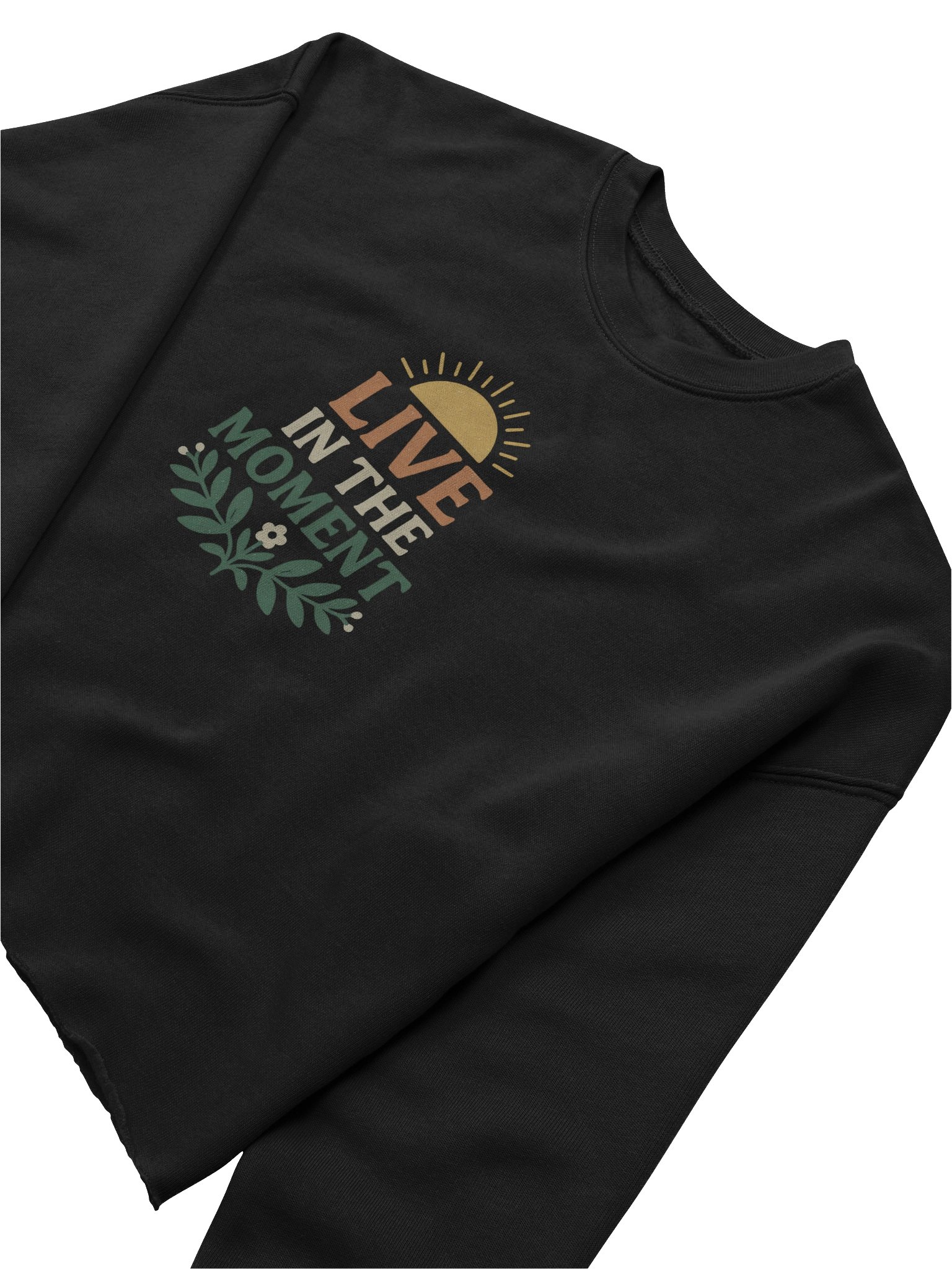 "Live in the Moment" Crop Top Sweatshirt product image (5)
