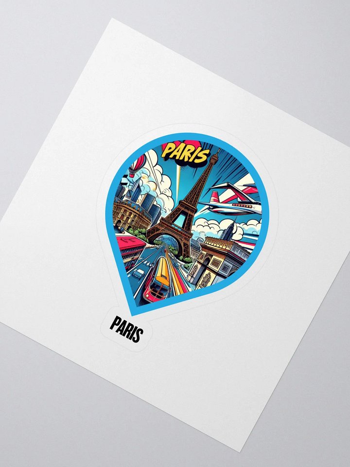 Vibrant Parisian Adventure Stickers | AI Design Paris city France product image (2)