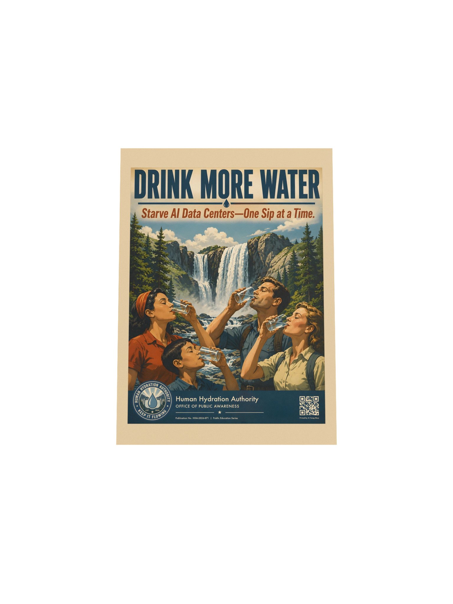 Drink More Water — Dystopian Water Wars Resistance Poster product image (4)