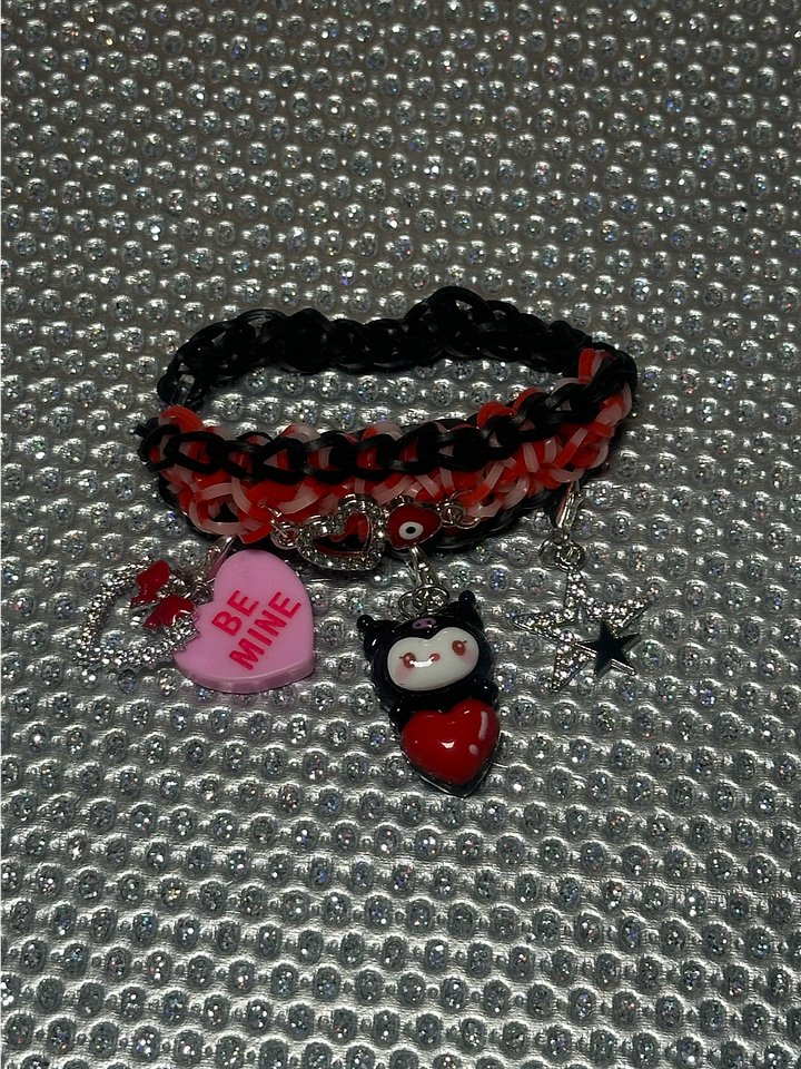 ‘ Be Mine’ Kuromi Lover Evil Eye Elastic Band Bracelet product image (1)