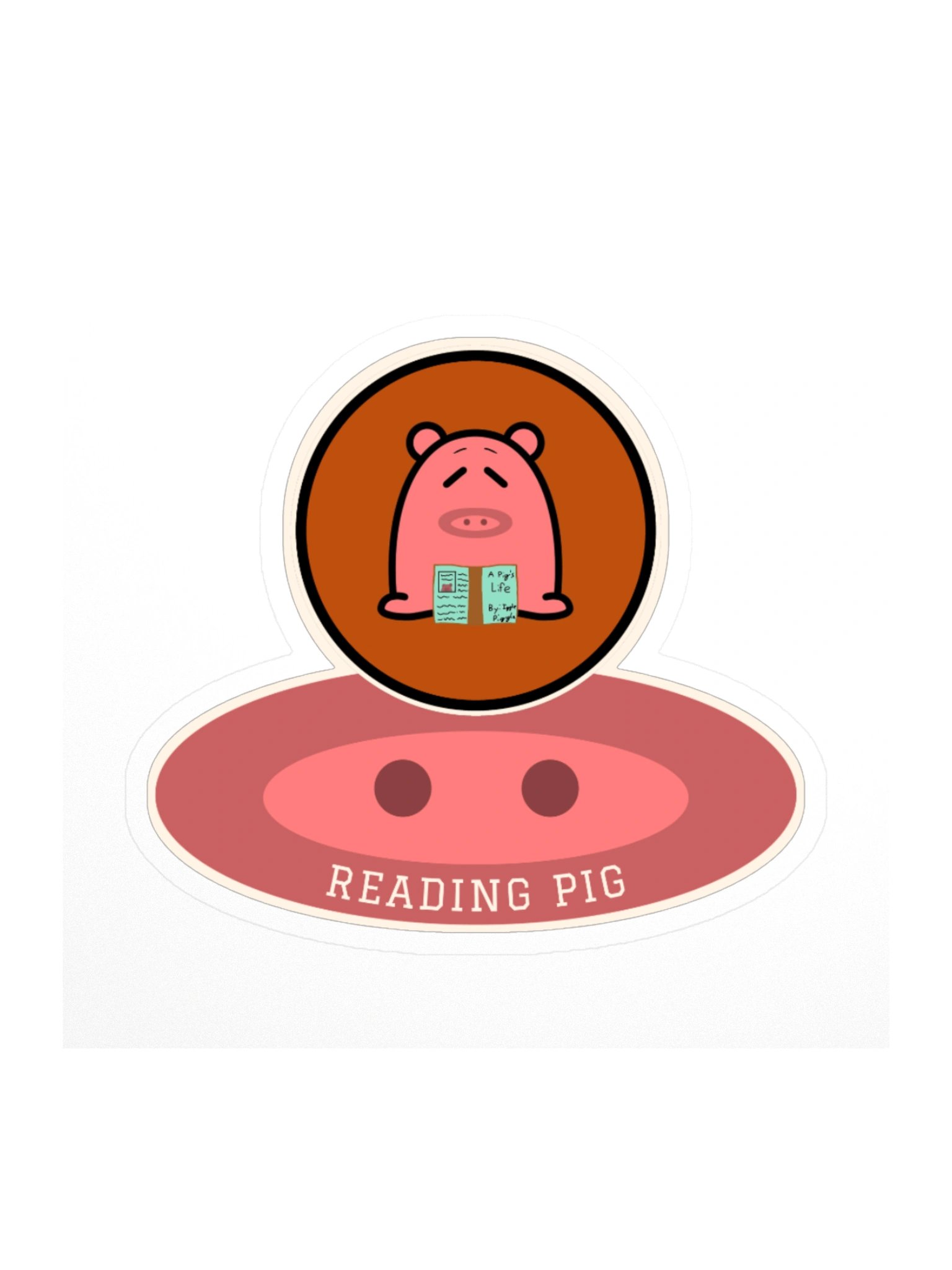 Reading Pig Snout Sticker product image (2)