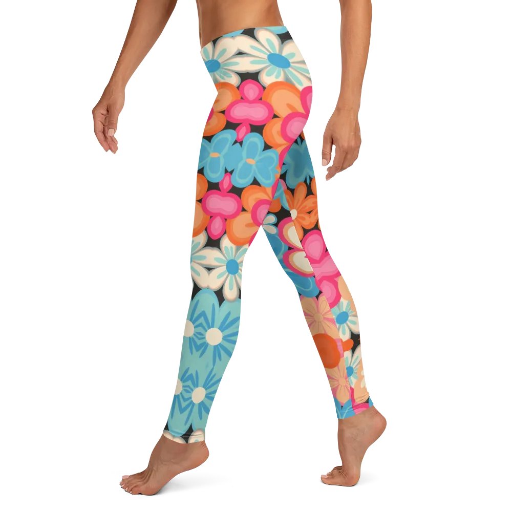 Retro Floral Fantasy All-Over Print Leggings product image (2)