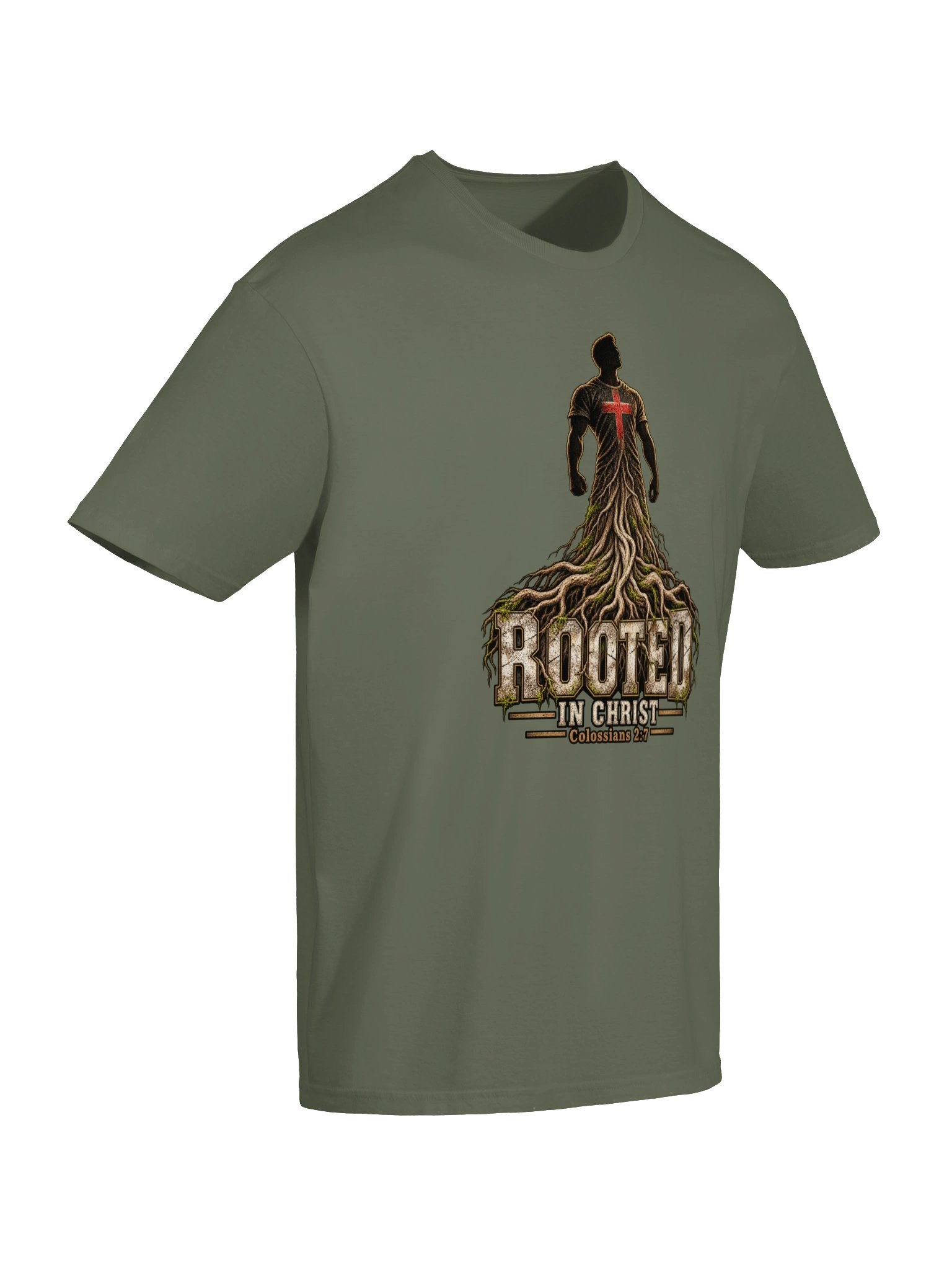 Rooted in Christ Men’s Tee | Colossians 2:7 product image (56)