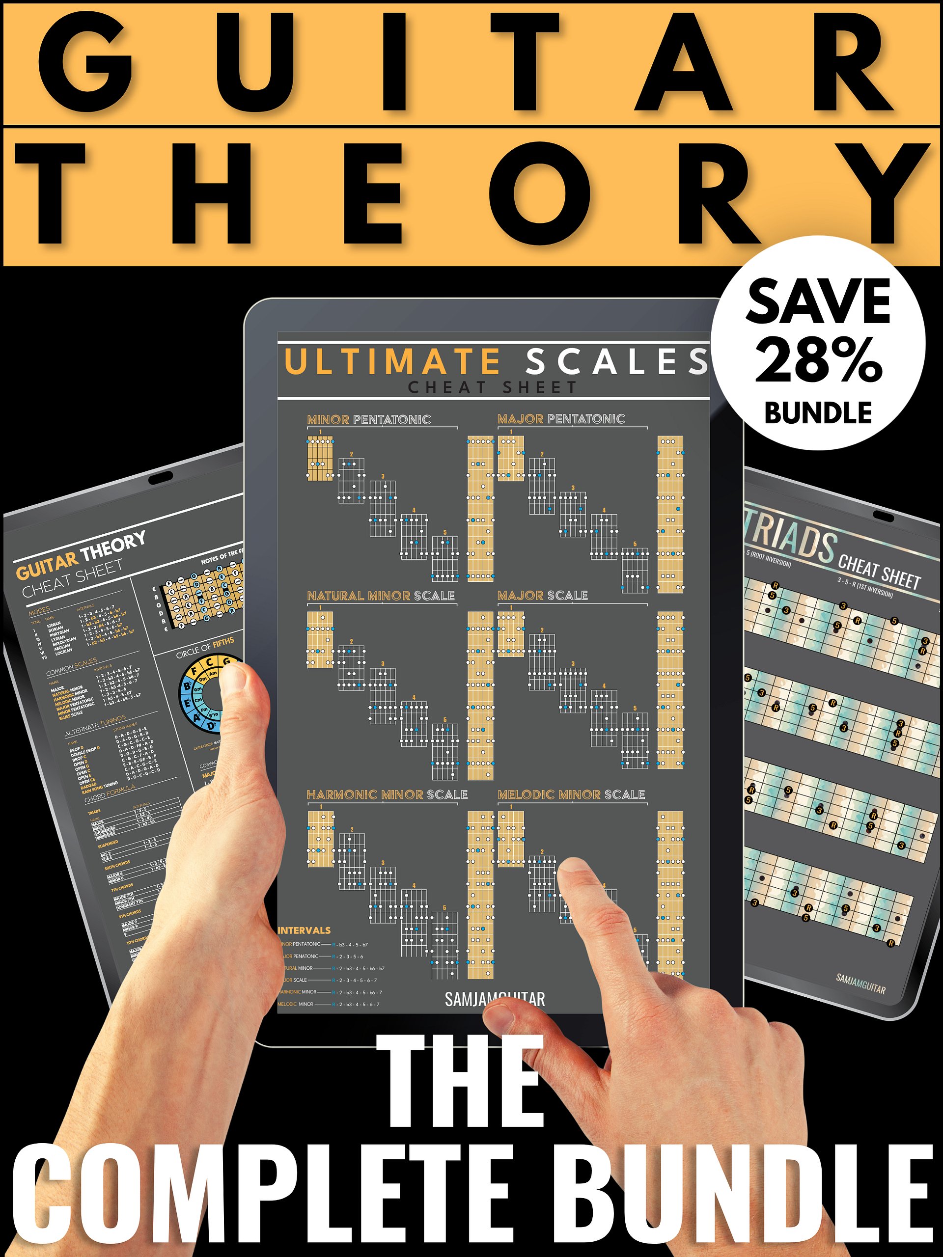 🎶 Complete Guitar Theory Poster Bundle (Digital Download) Save 28% product image (1)