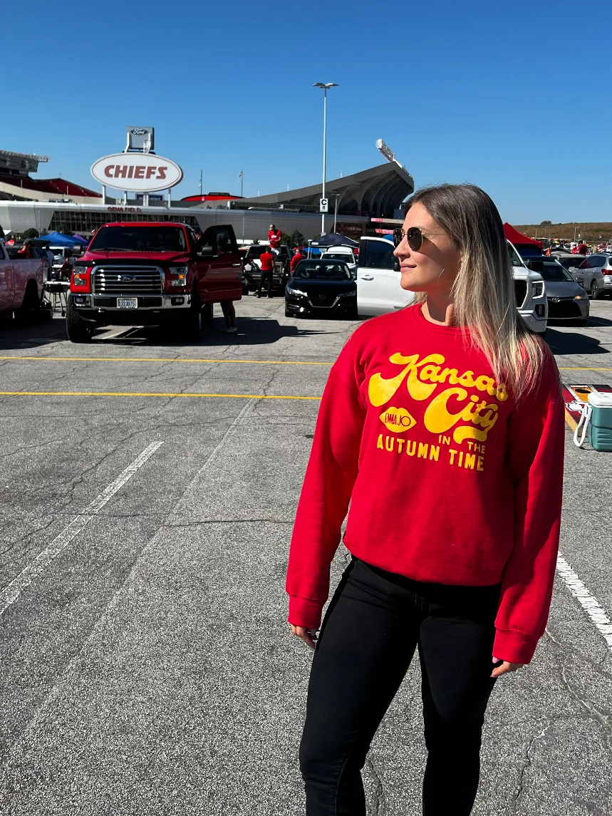 Kansas City in the Autumn Time cozy sweatshirt (Chiefs colors) product image (4)