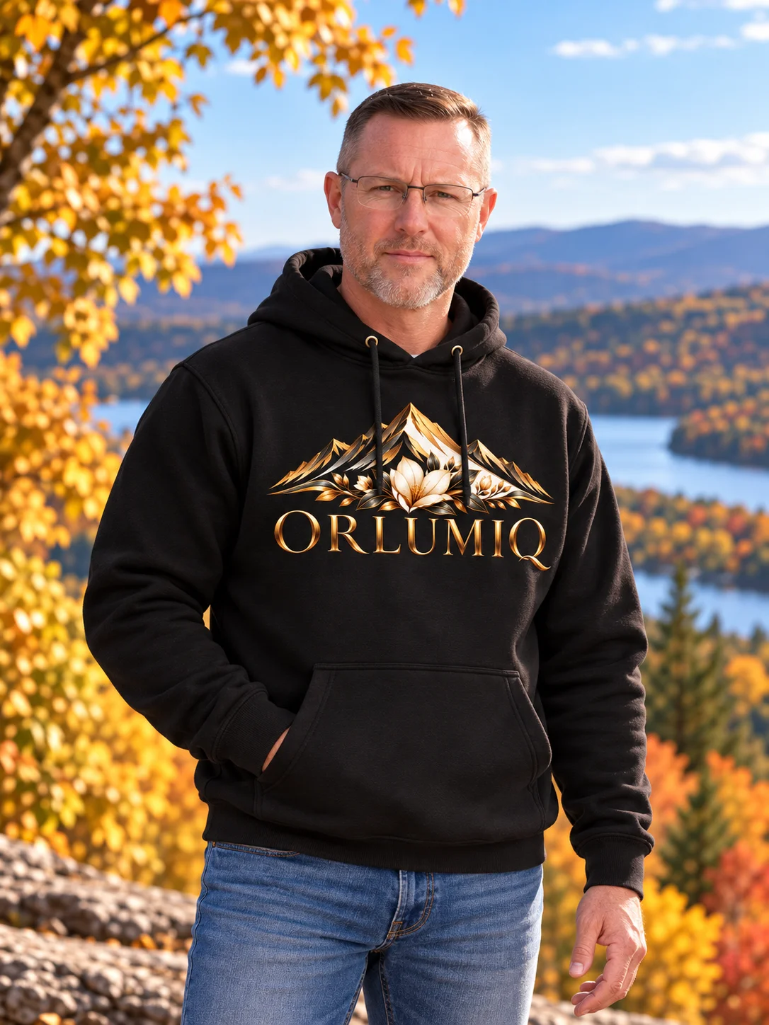 ORLUMIQ Signature Premium Hoodie | Mountain & Floral Collection product image (3)