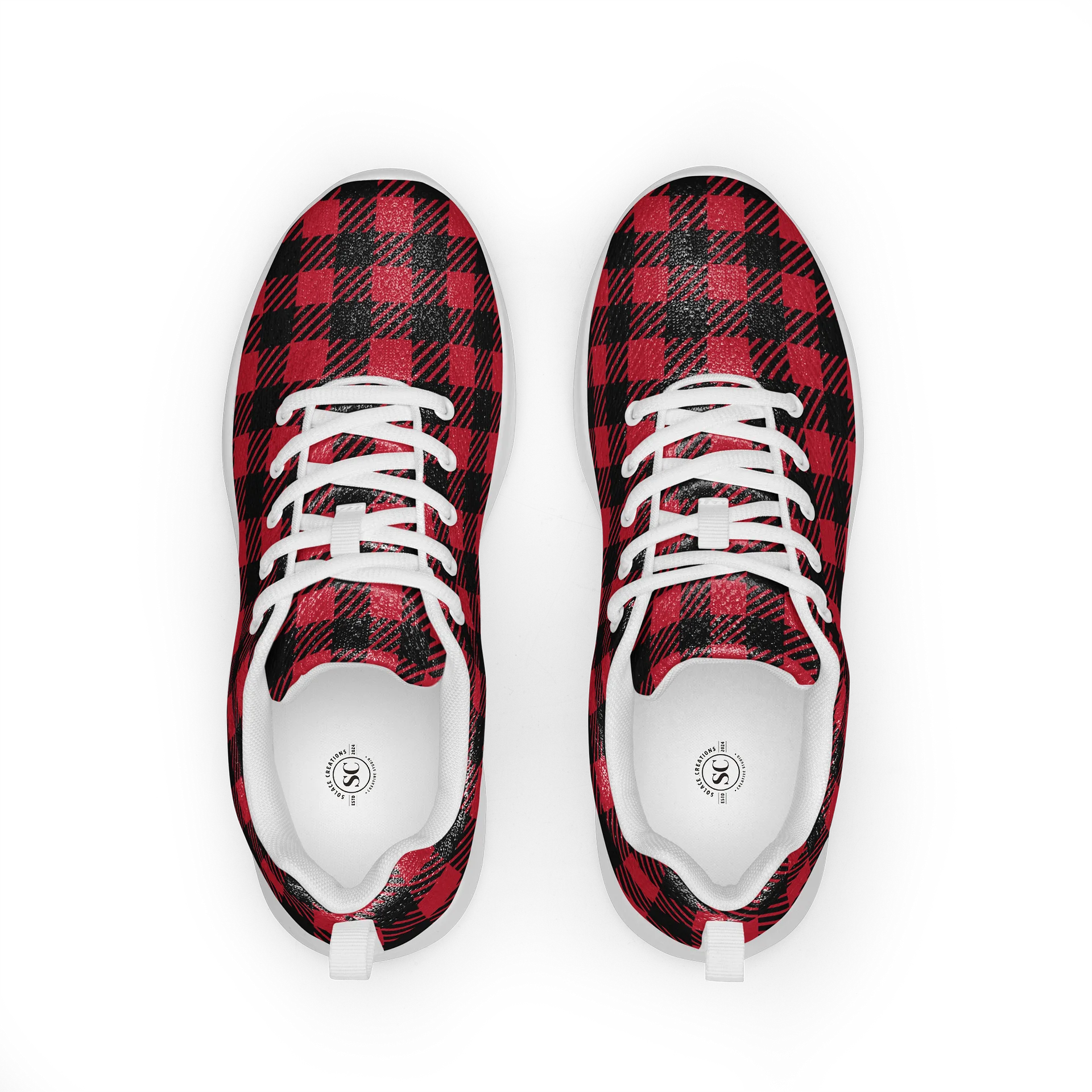 Crimson Check Women's Athletic Shoes product image (2)