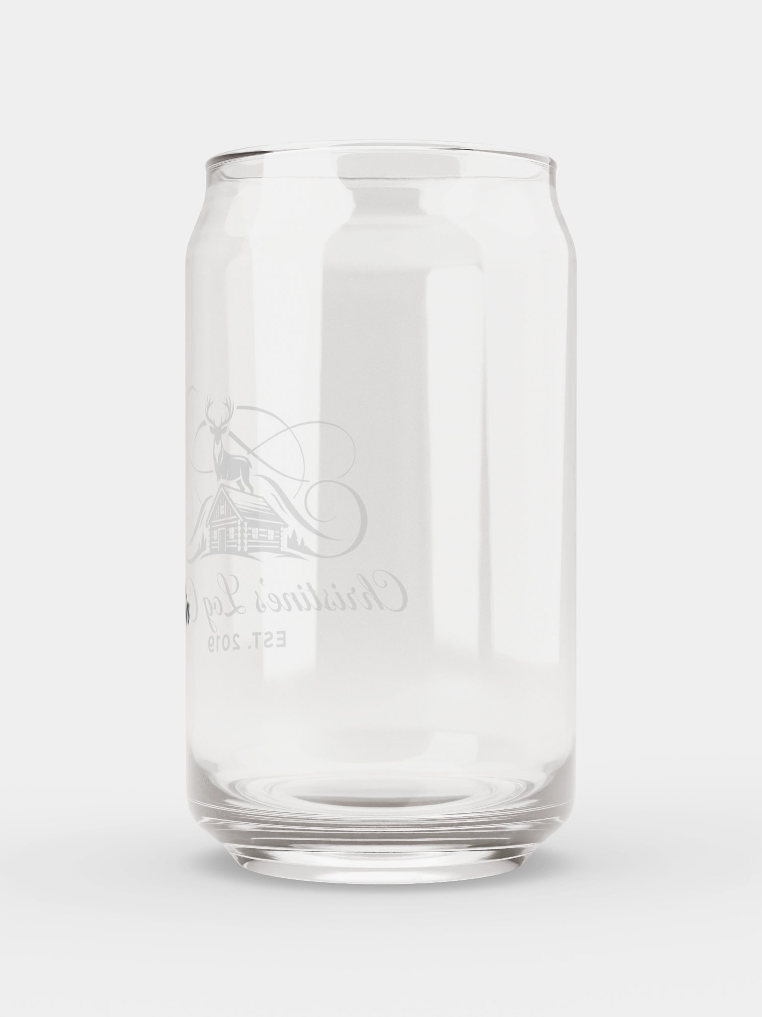 Christine's Log Cabin Custom Drinking Glass Rustic Log Cabin Logo Drinkware product image (6)