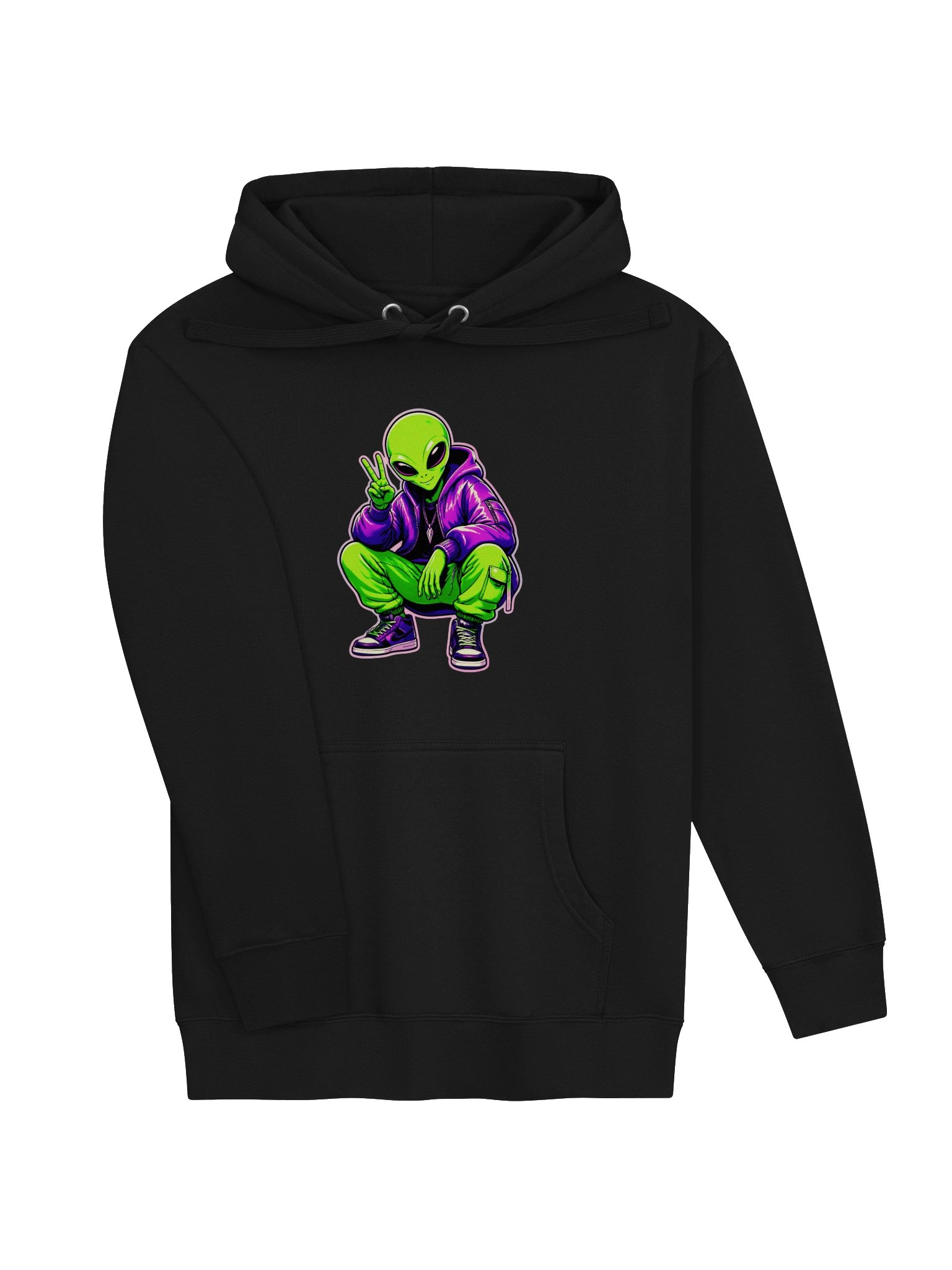 Neon Alien Peace Hoodie product image (19)