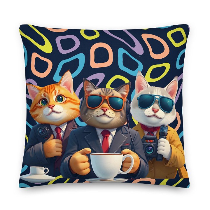 Premium Pillow-The Meowdia Crew product image (2)