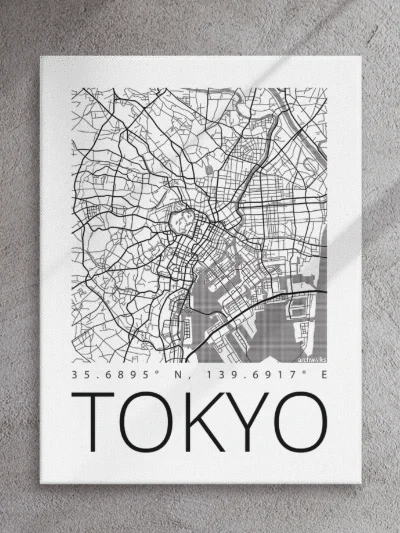 Tokyo Map — Original Canvas Print | Created By Architects product image (4)