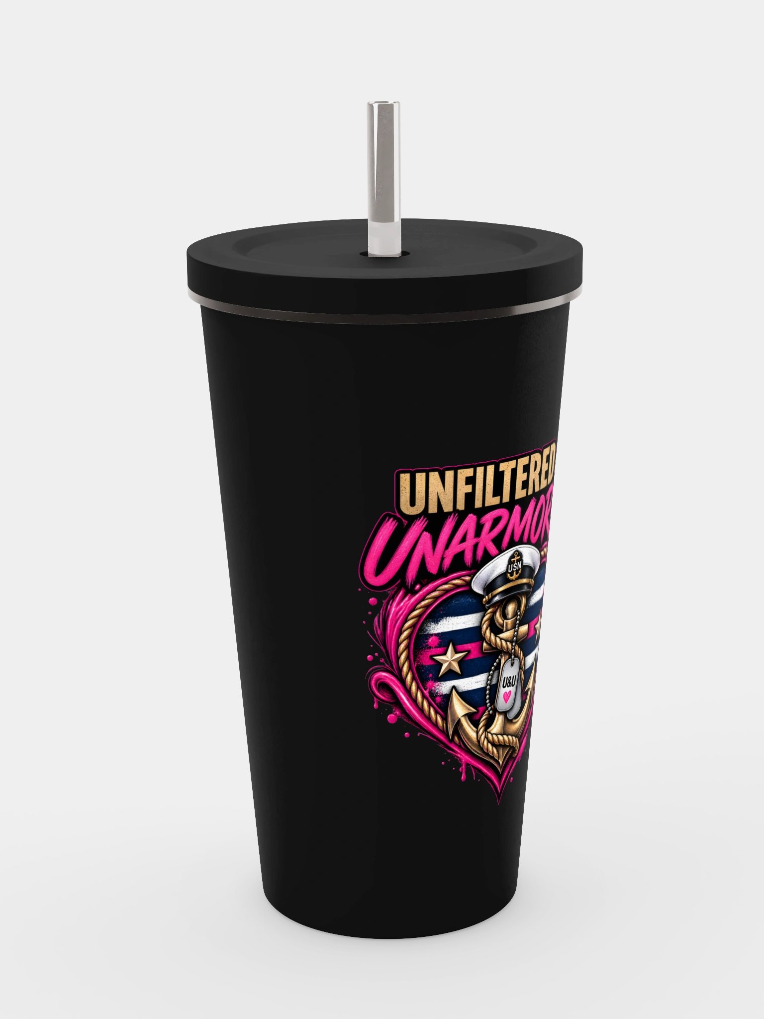 Navy U&U Heart Tumbler product image (4)
