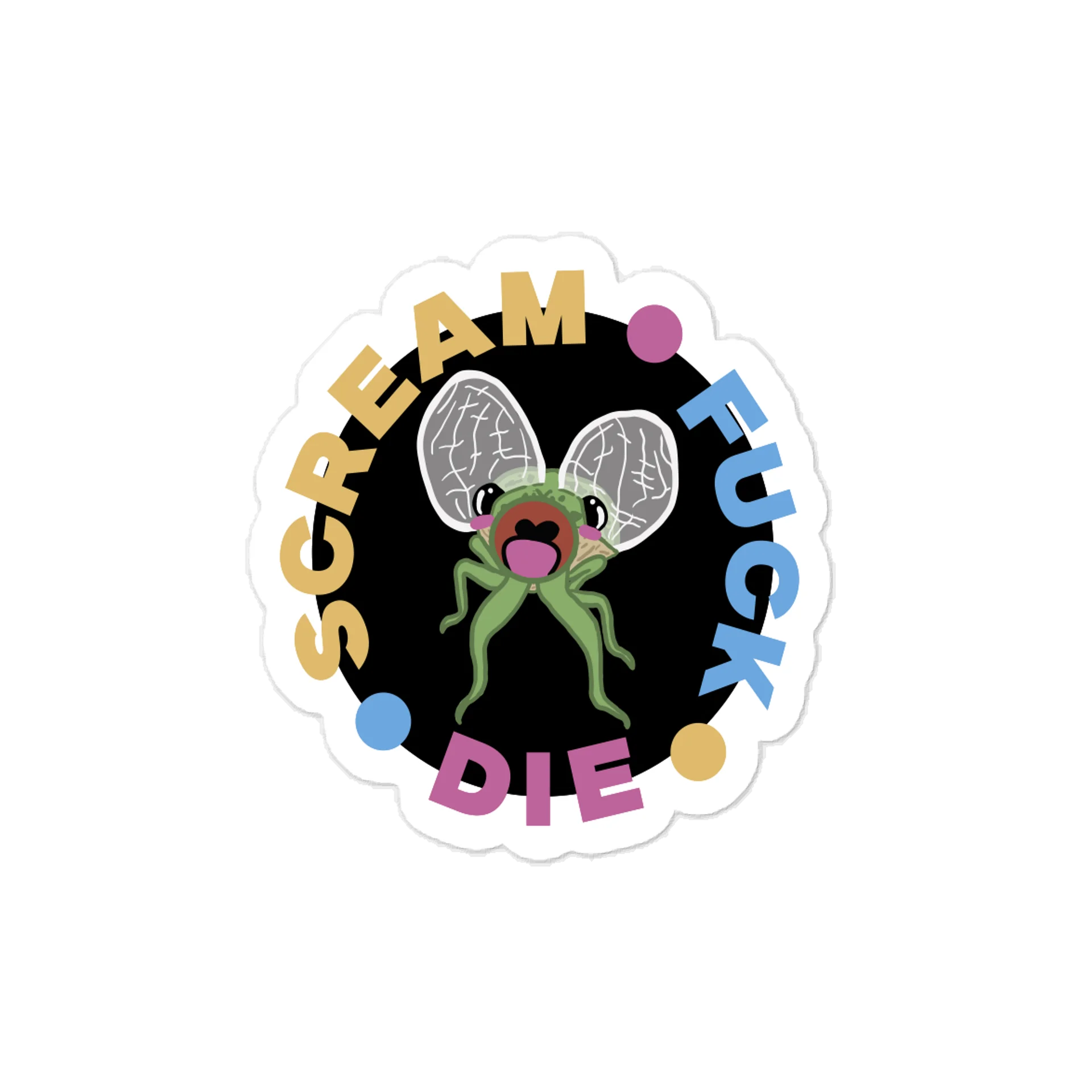 Scream, Fuck, Die Window Sticker product image (1)