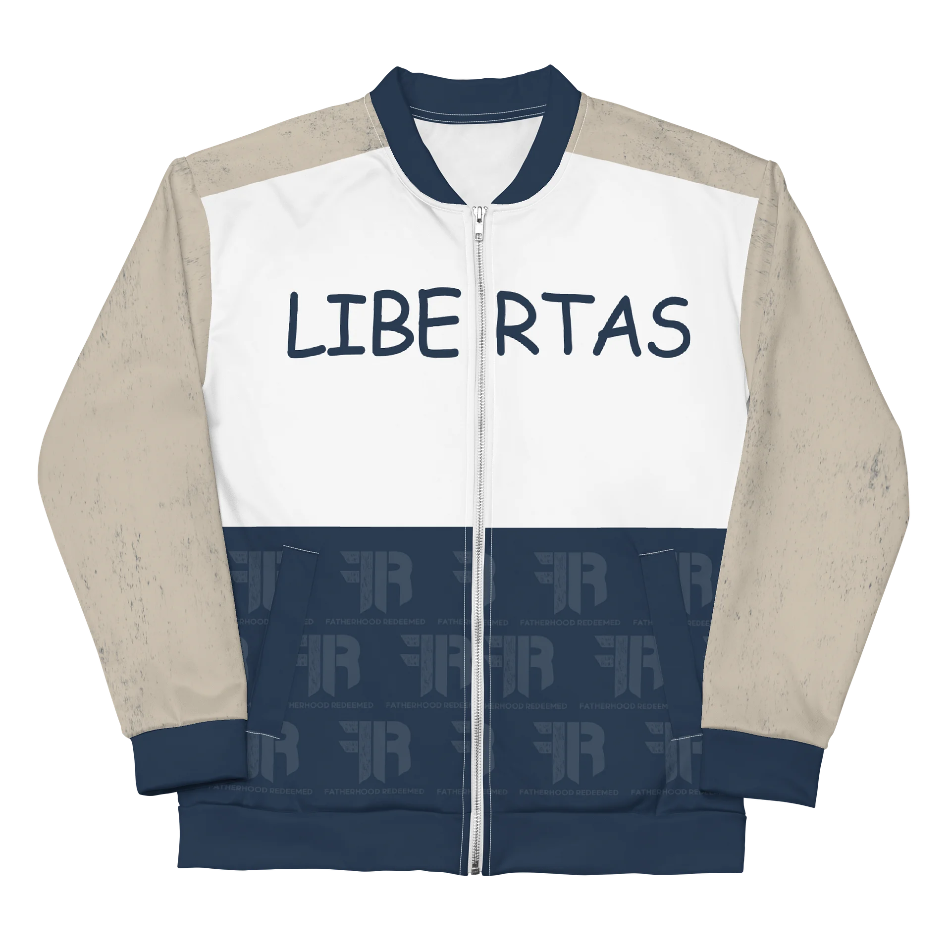 LIBERTAS BOMBER JACKET (TAN/NAVY) product image (1)