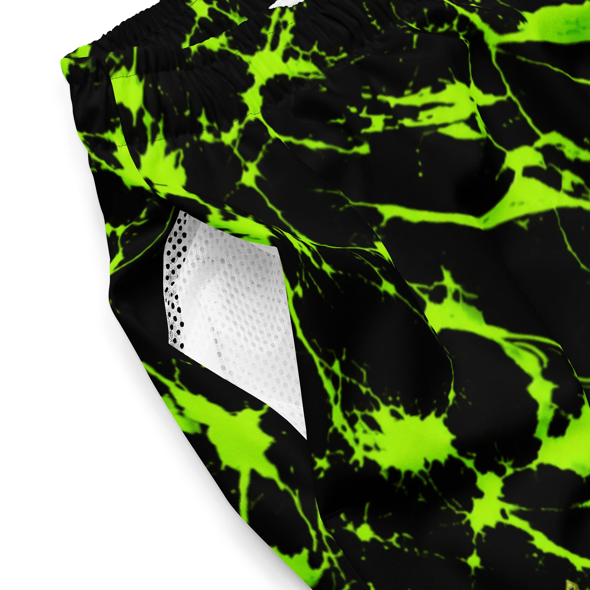 Neon Green Splatter Swim Trunks product image (3)